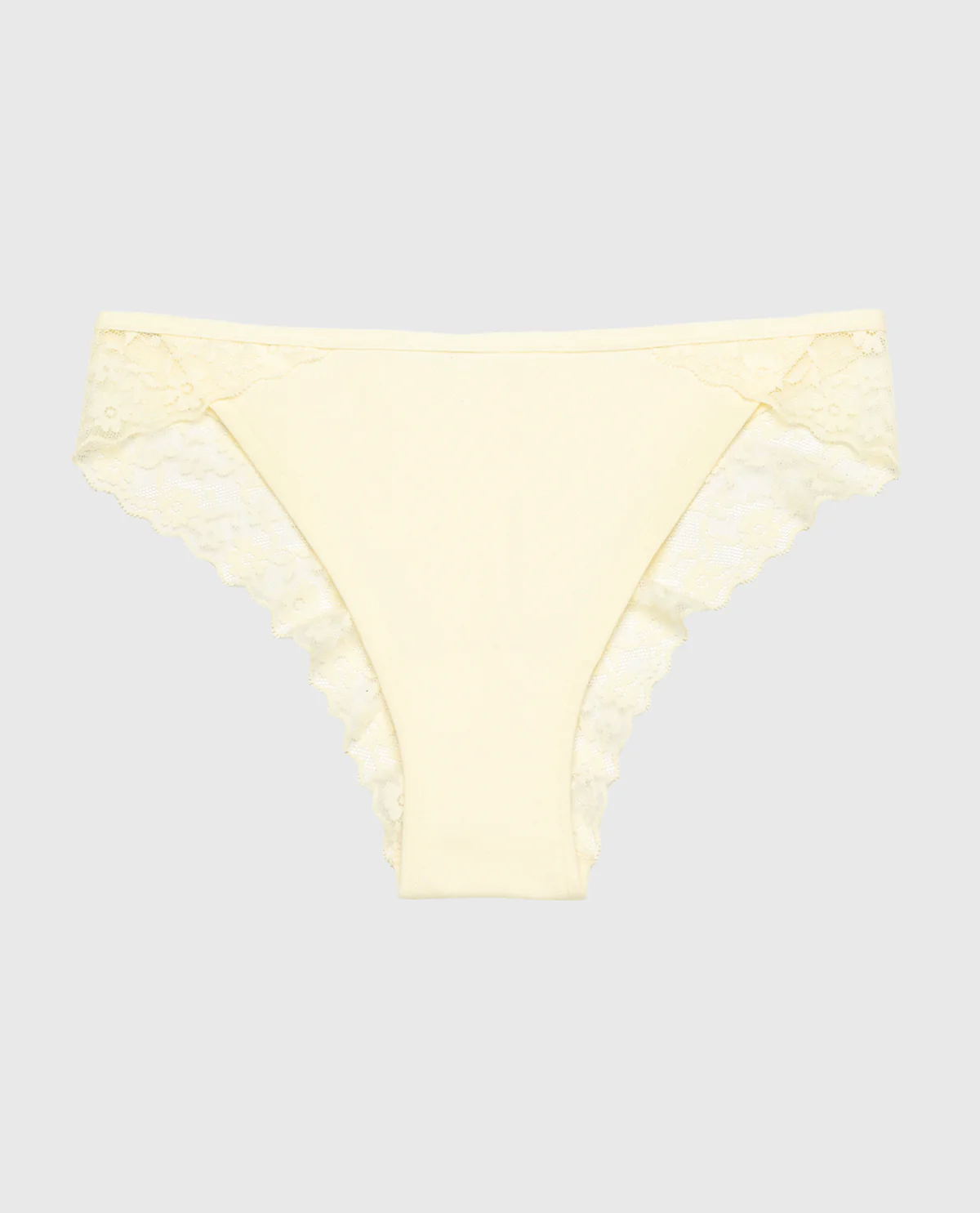 Cheeky Panty With Lace Trim in Lemon Icing - Image 4