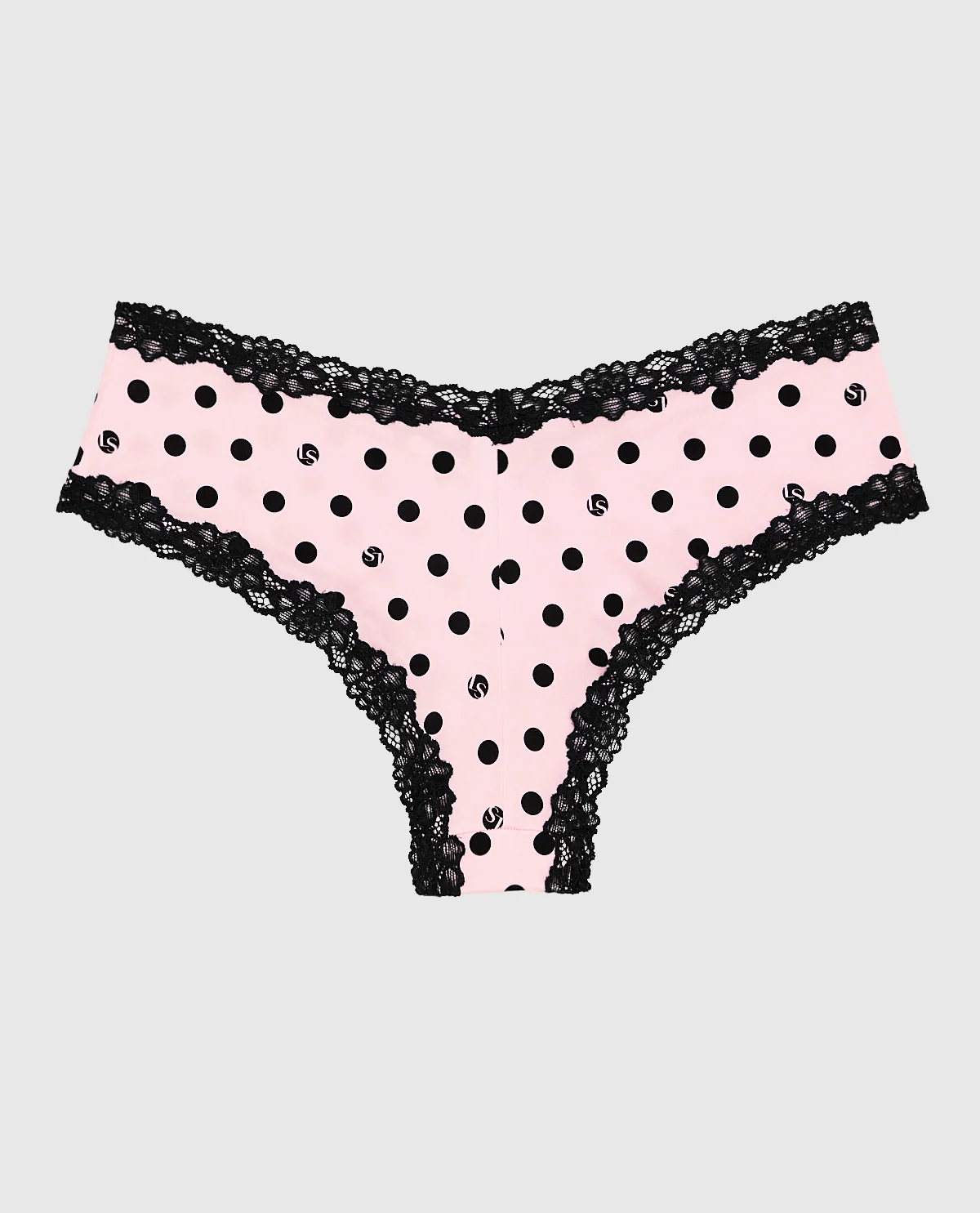 Cheeky Panty with Lace Trim in LS Dot - Image 4