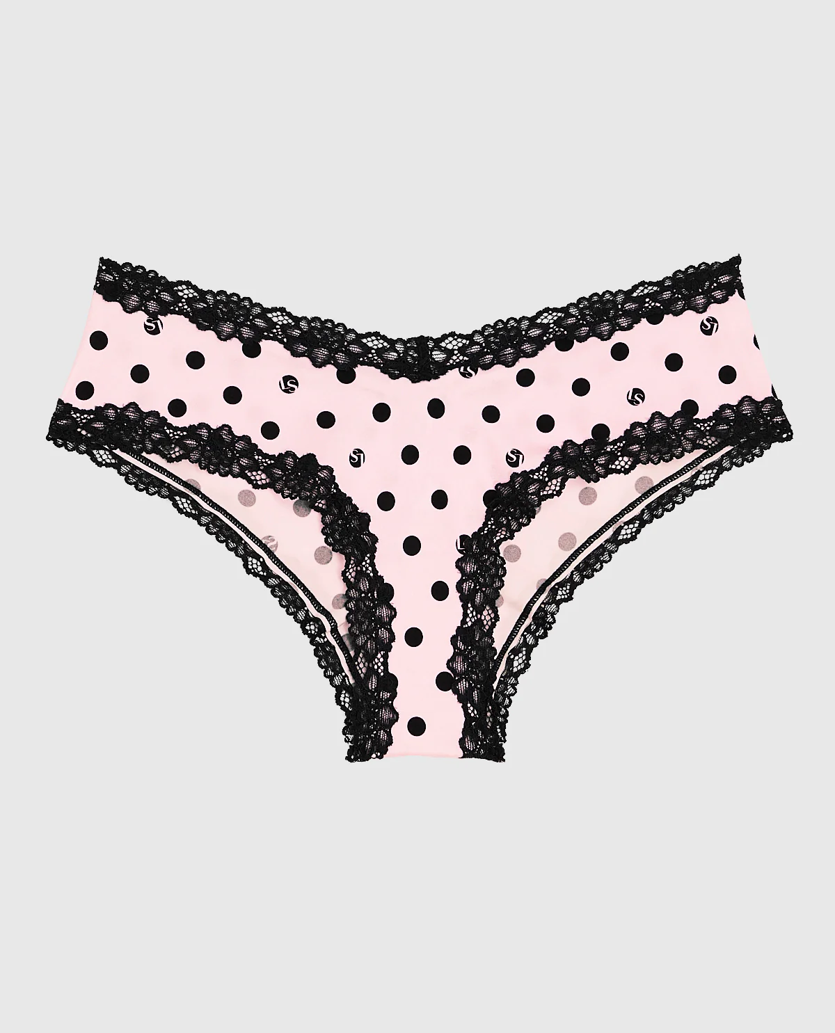 Cheeky Panty with Lace Trim in LS Dot - Image 5