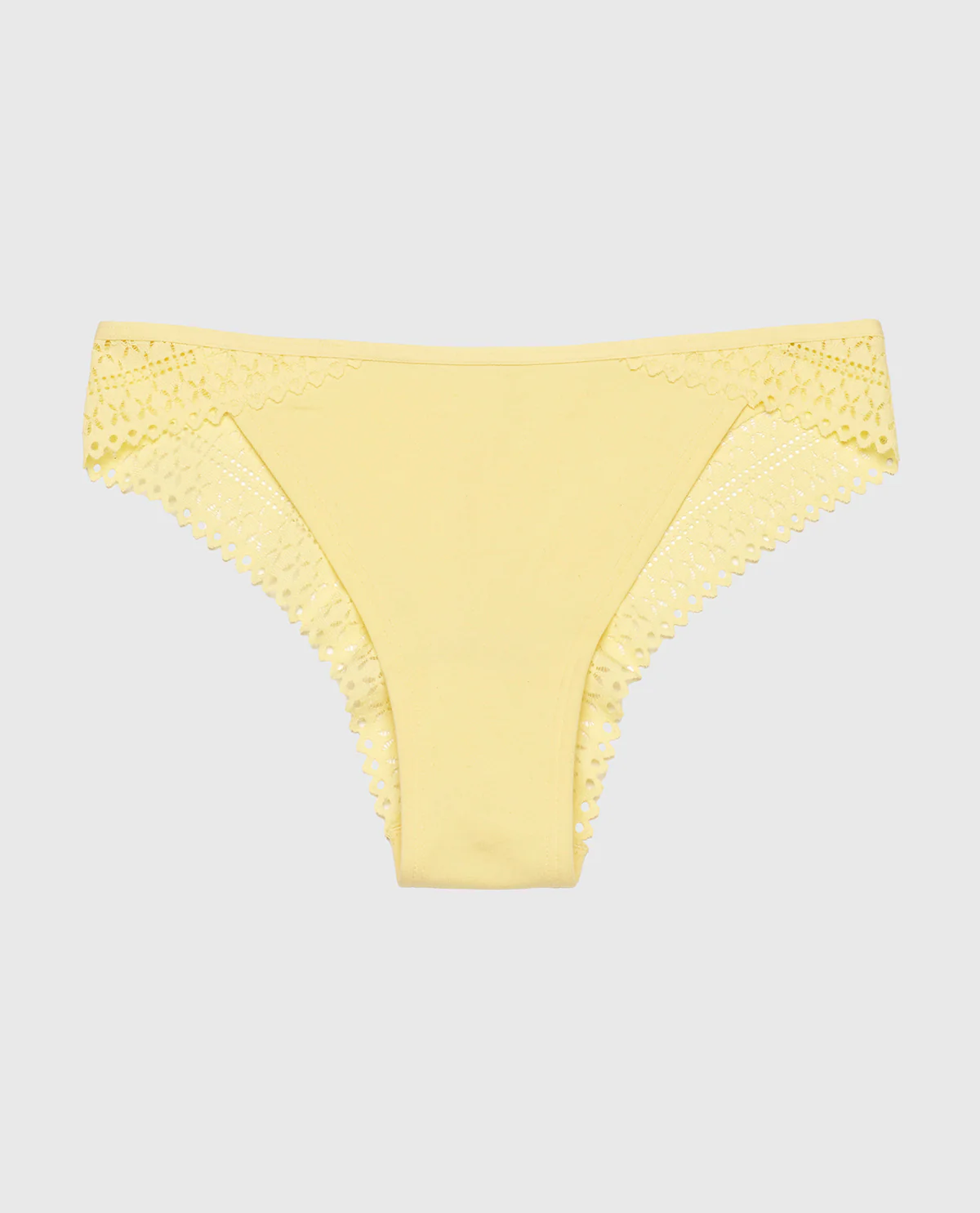 Cheeky Panty with Lace Trim in Mellow Yellow - Image 4