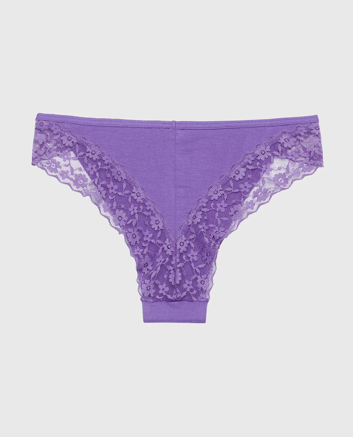 Cheeky Panty With Lace Trim in Purple Opulence - Image 5