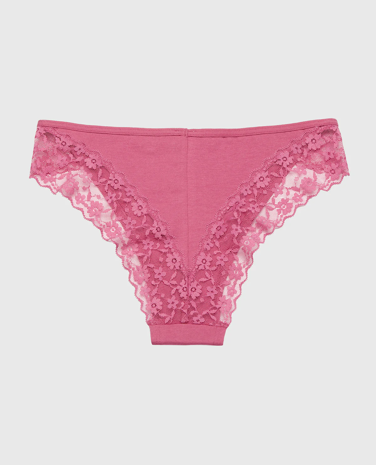 Cheeky Panty With Lace Trim in Red Violet - Image 5