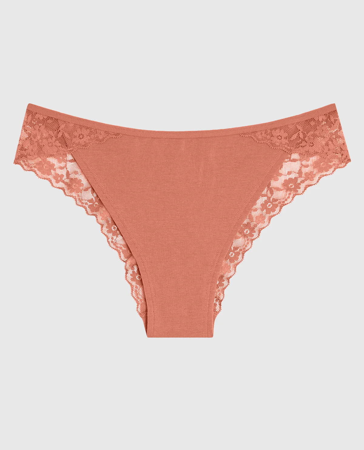 Cheeky Panty with Lace Trim in Rosy Blush - Image 4