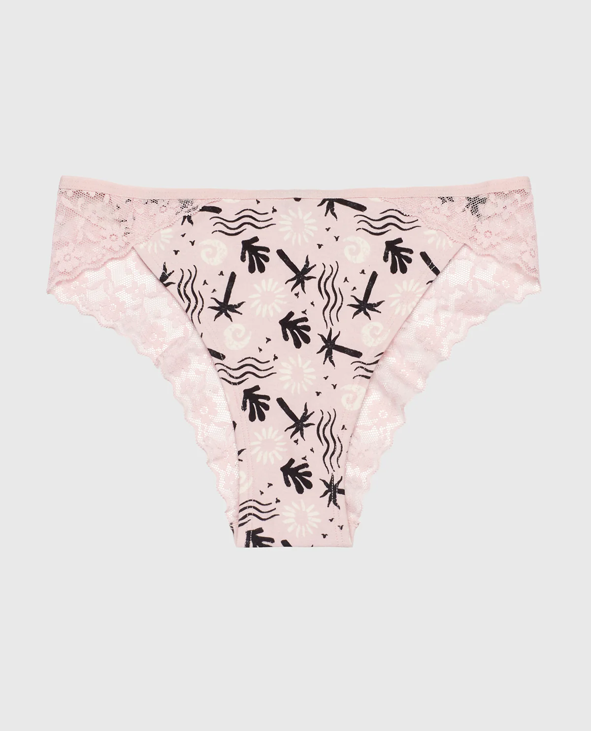Cheeky Panty with Lace Trim in Sand and Surf - Image 4
