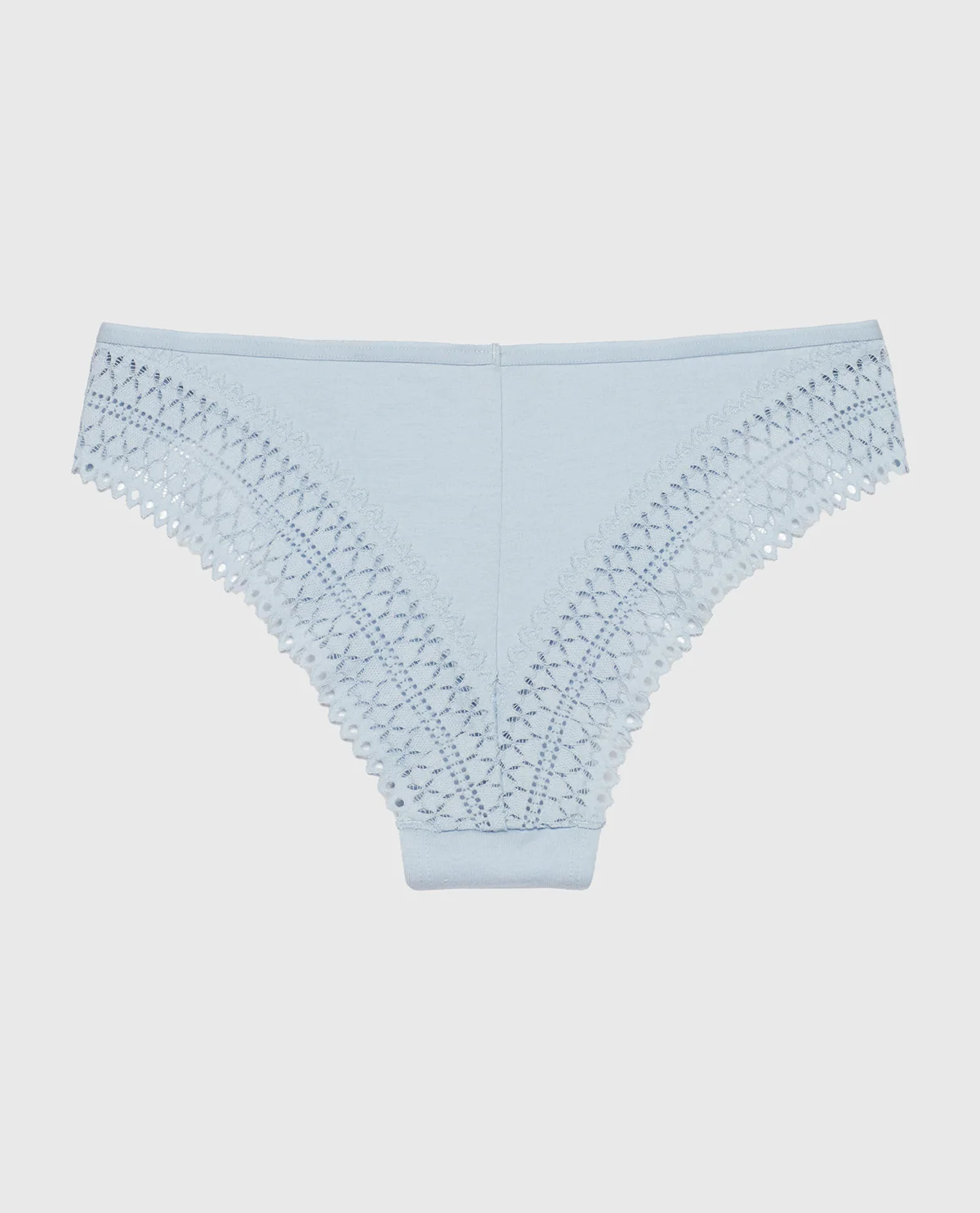 Cheeky Panty with Lace Trim in Subdued Blue - Image 5