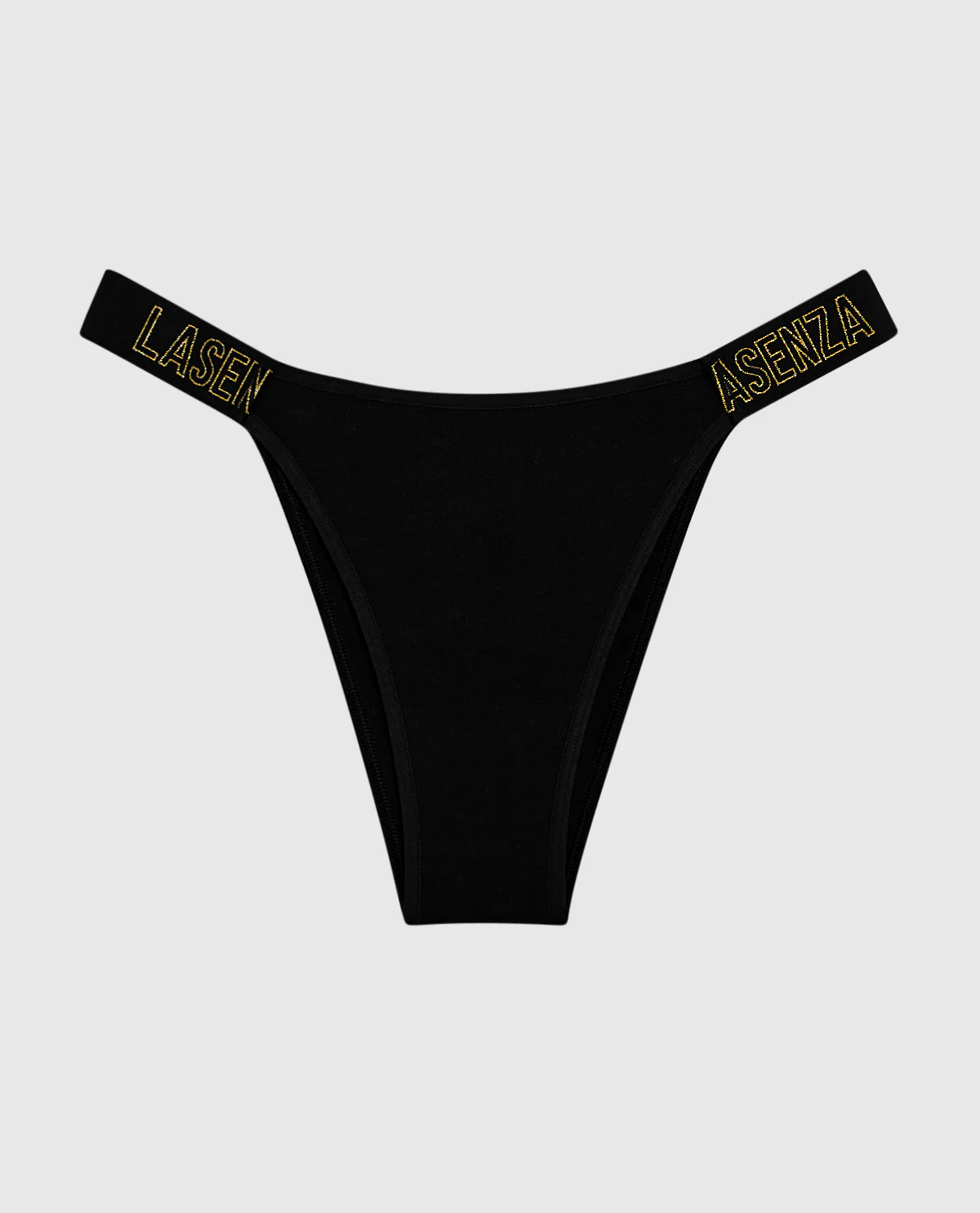 Cheeky Panty with Logo Band in Smoulder Black - Image 5