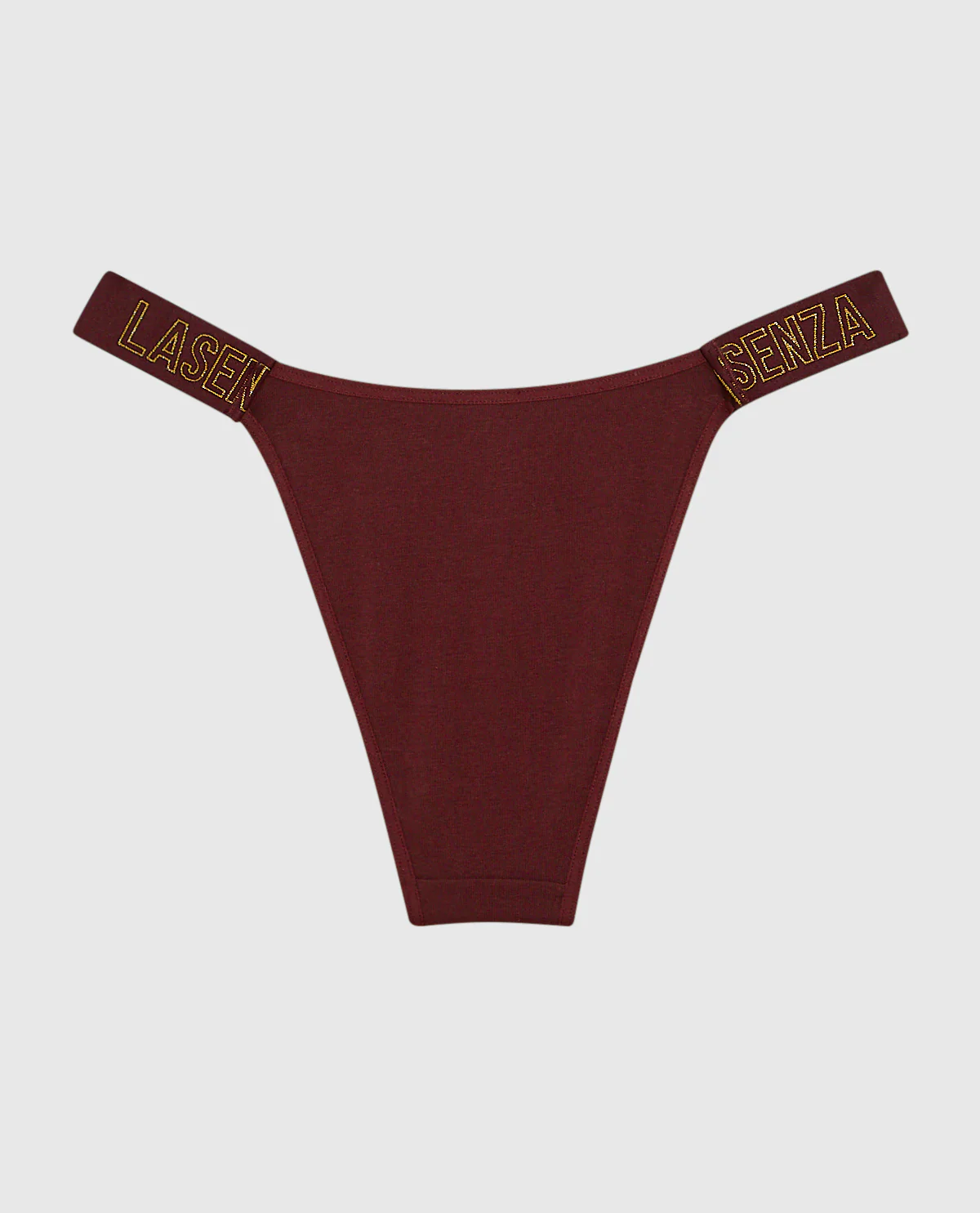 Cheeky Panty with Logo Band in Red Wine - Image 5