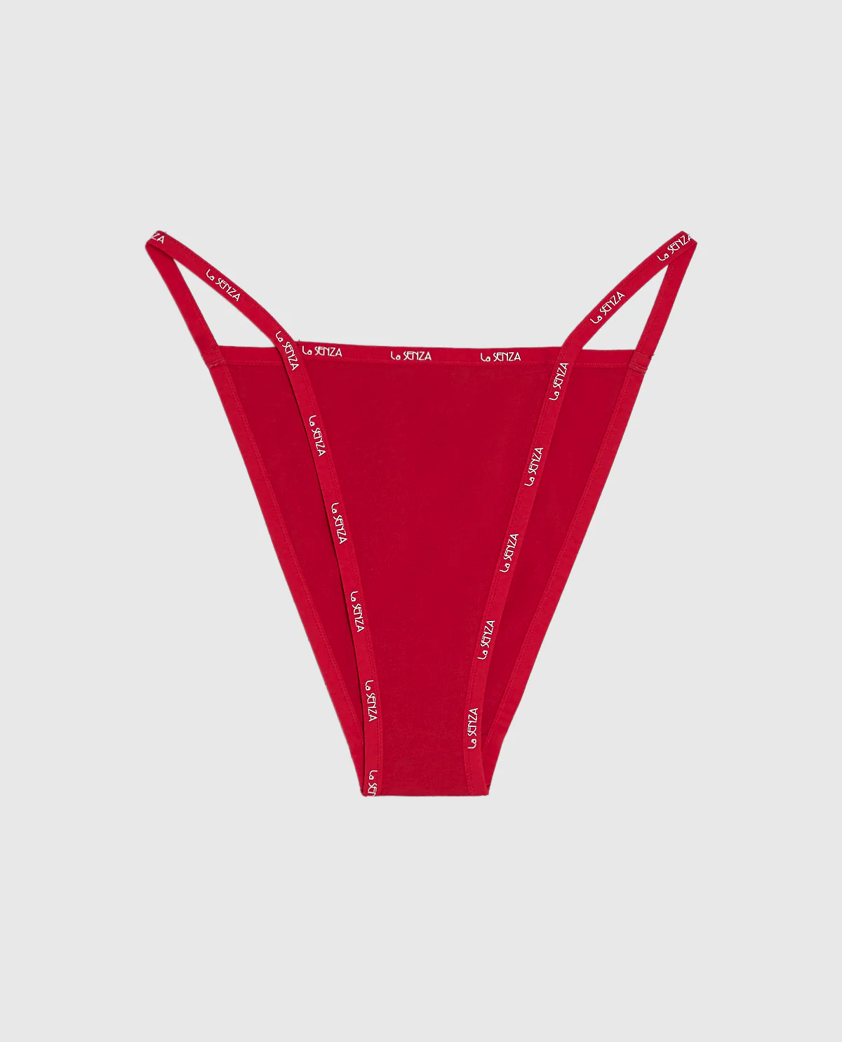 Cheeky Panty with Logo Trim in Cosmo Red - Image 4