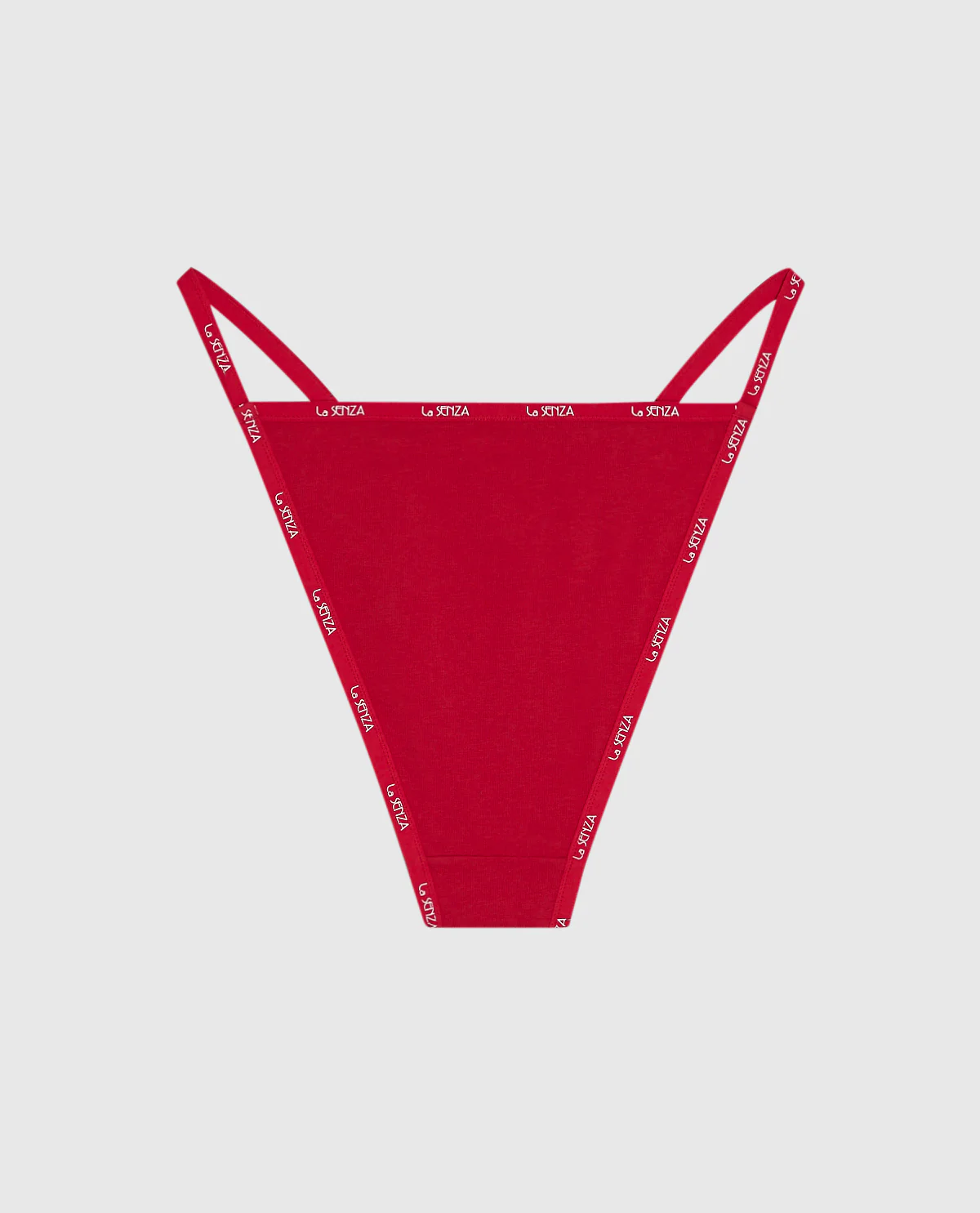 Cheeky Panty with Logo Trim in Cosmo Red - Image 5