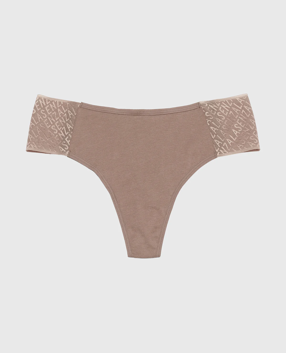 Cheeky Thong Panty with Logo in Leafless Tree - Image 4