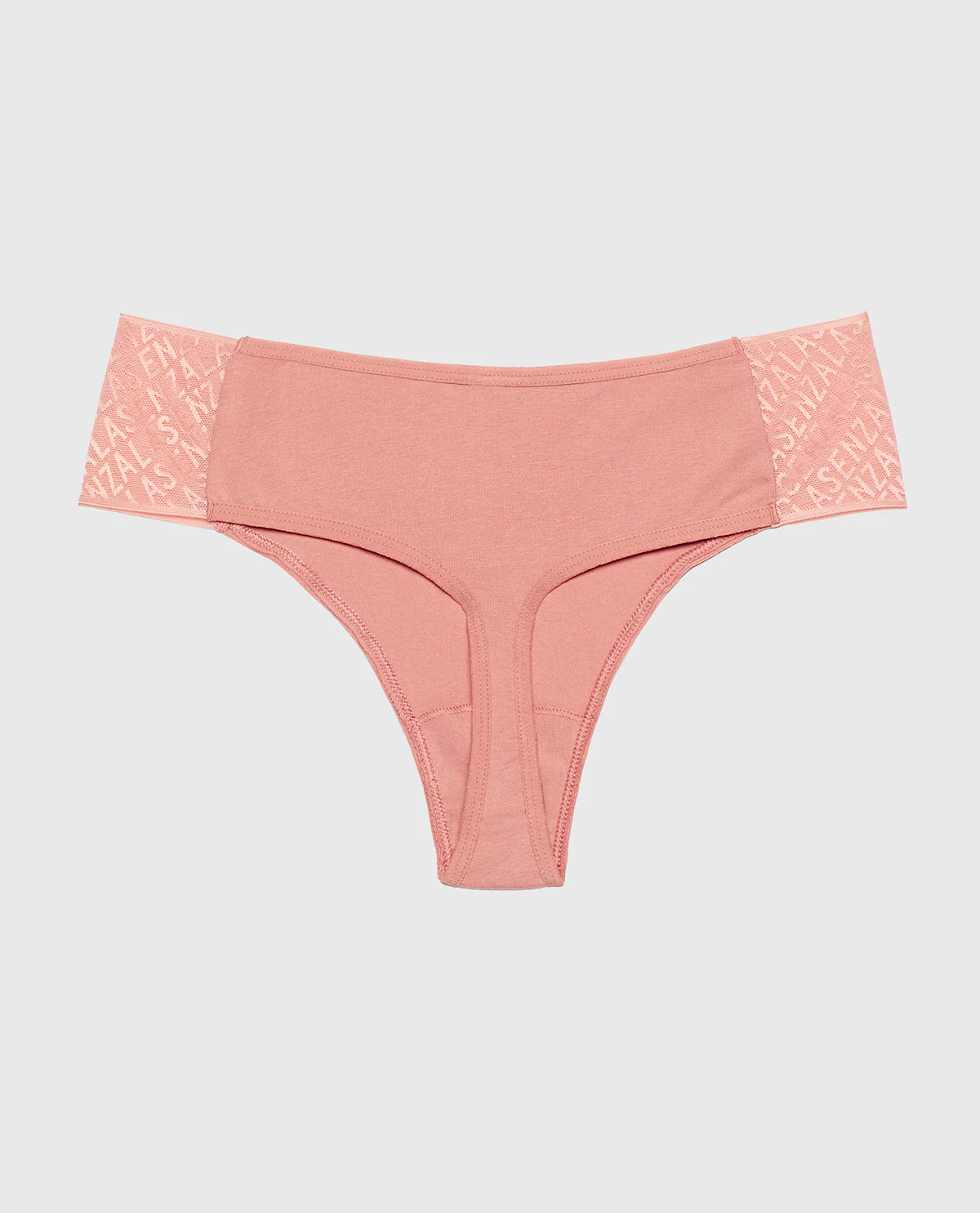 Cheeky Thong Panty with Logo in Old Rose - Image 5
