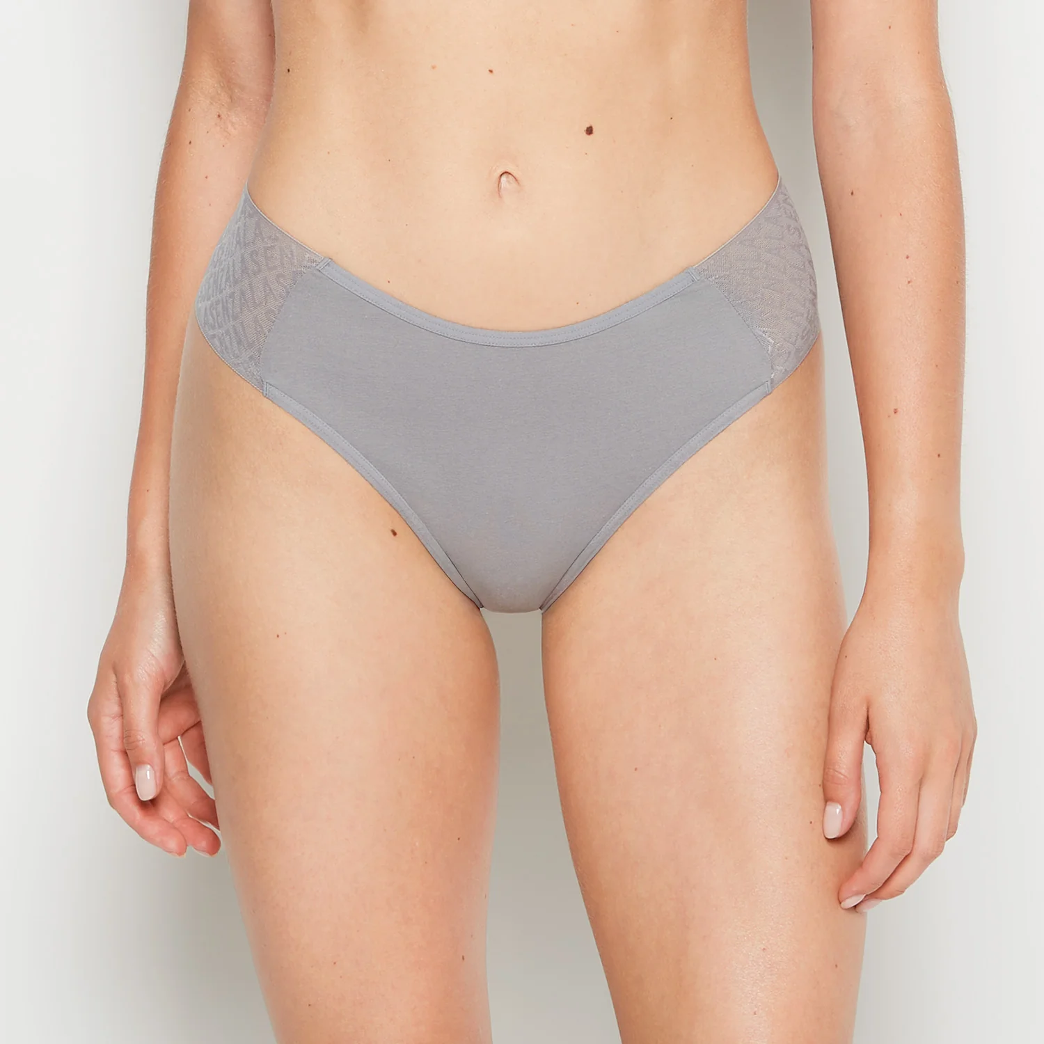Cheeky Thong Panty with Logo in Skyrocket