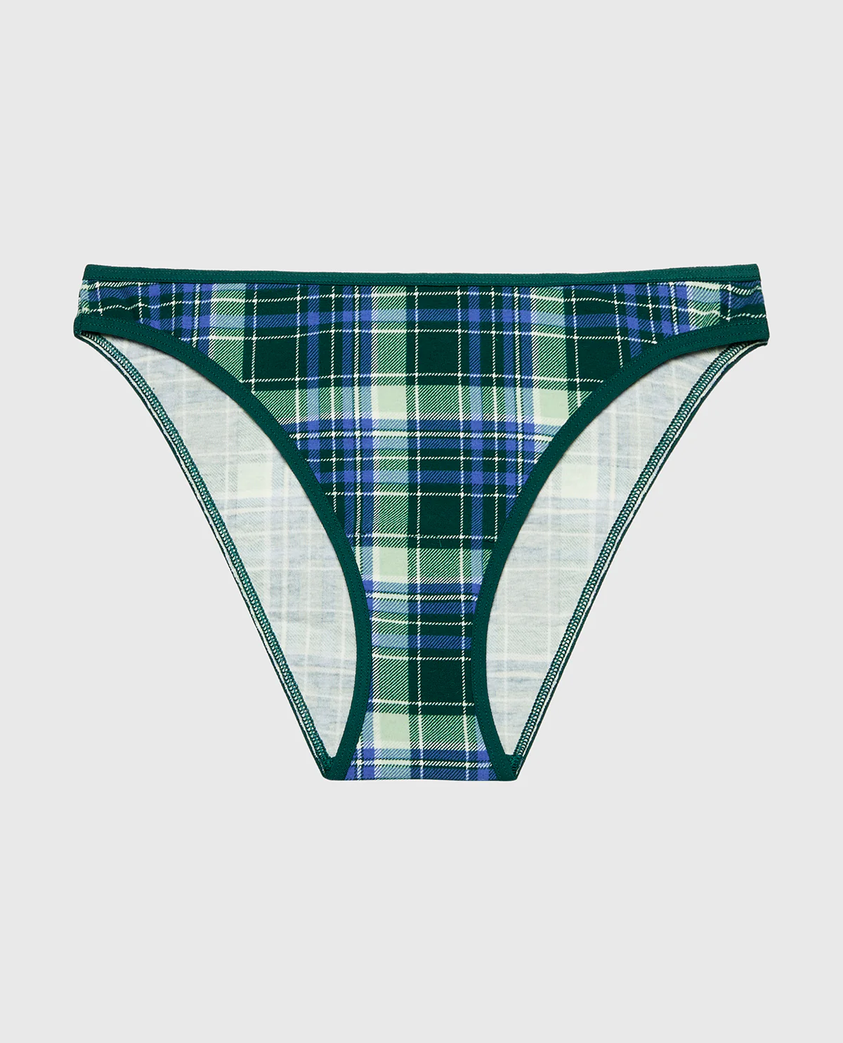 Cotton Bikini Panty in Evergreen Plaid - Image 4