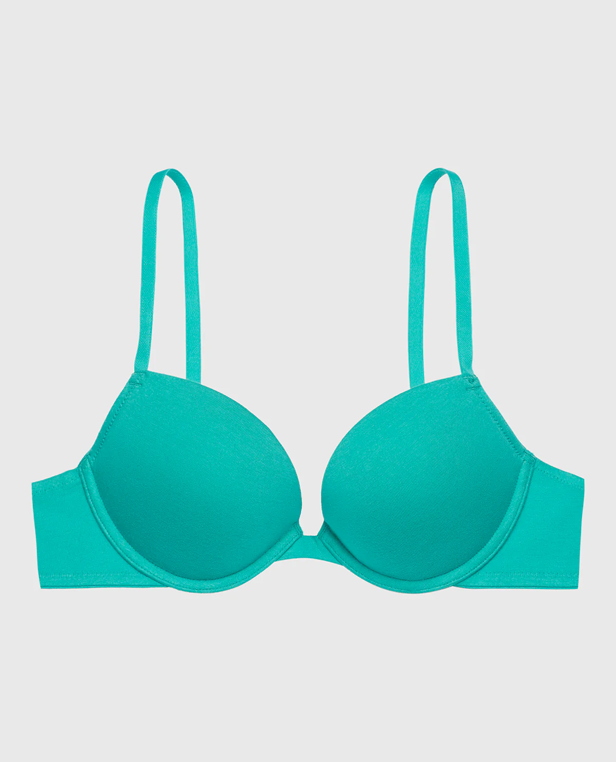 Cotton Push Up Bra in Beach Teal - Image 4