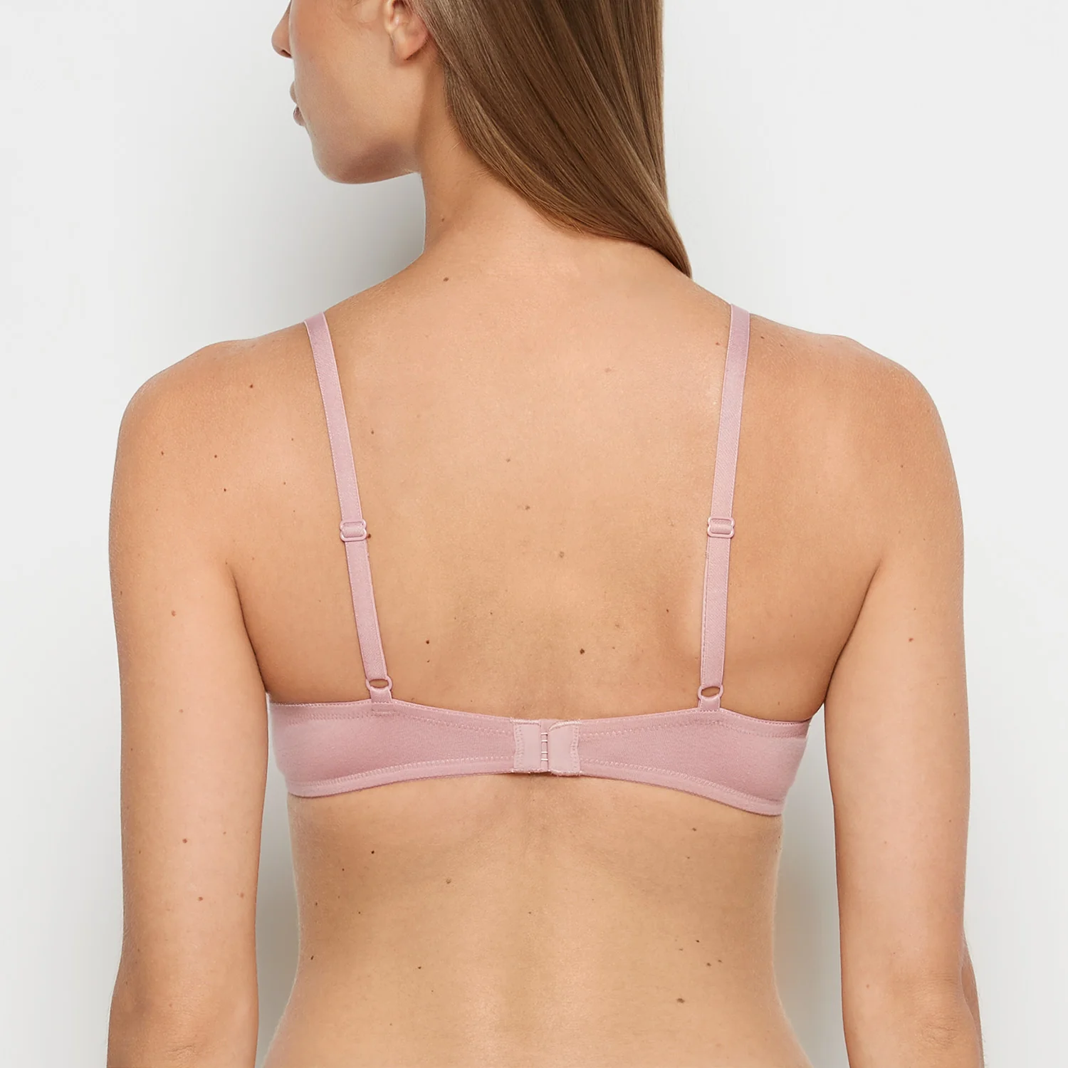 Cotton Push Up Bra in Sheer Mauve - Image 3