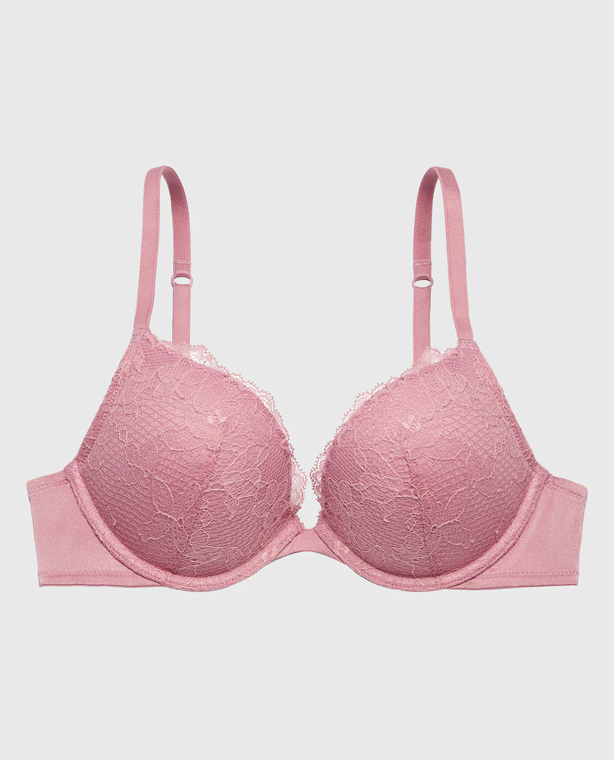 Cotton Push Up Bra in Sheer Mauve - Image 4