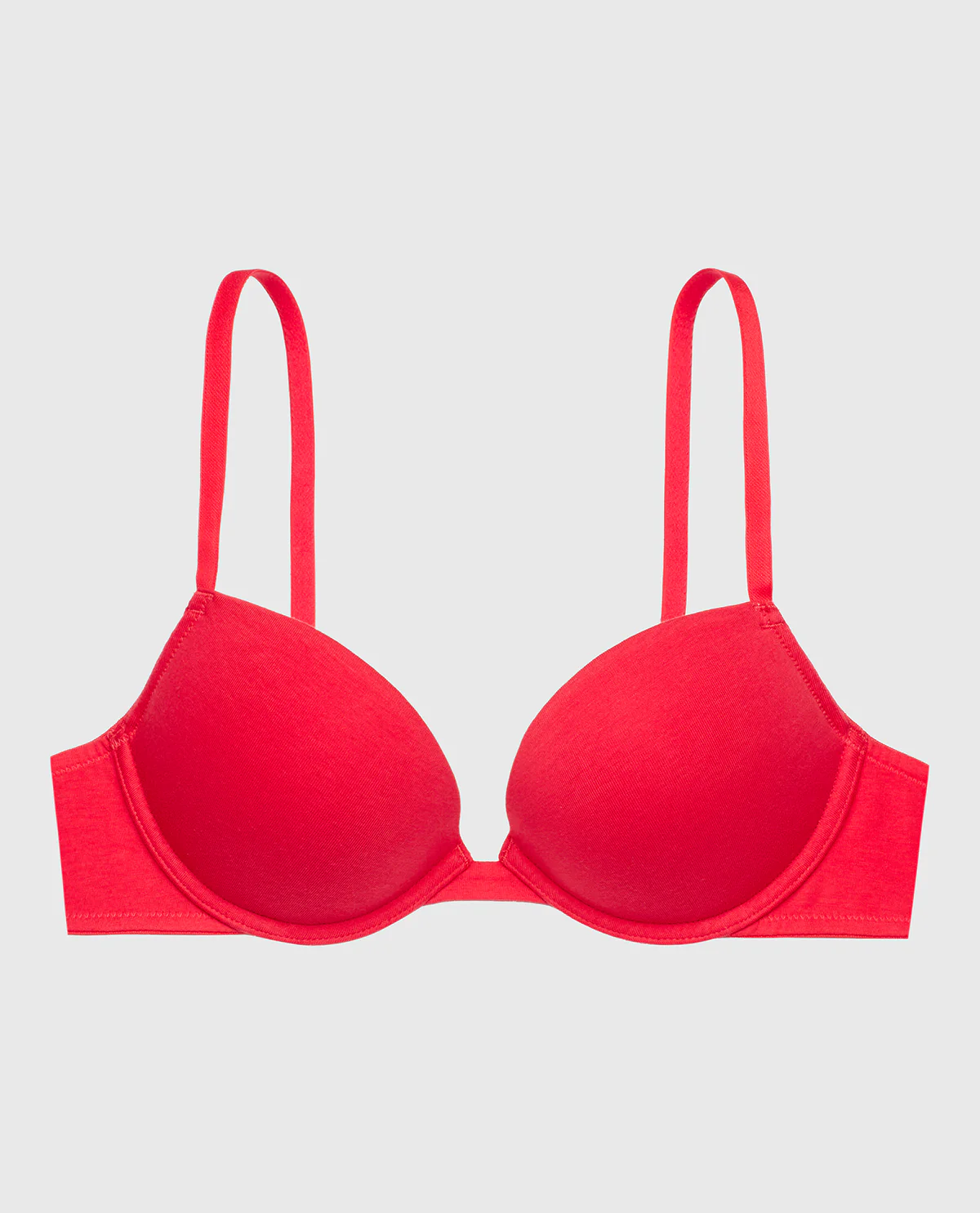 Cotton Push Up Bra in Tart Berry - Image 4