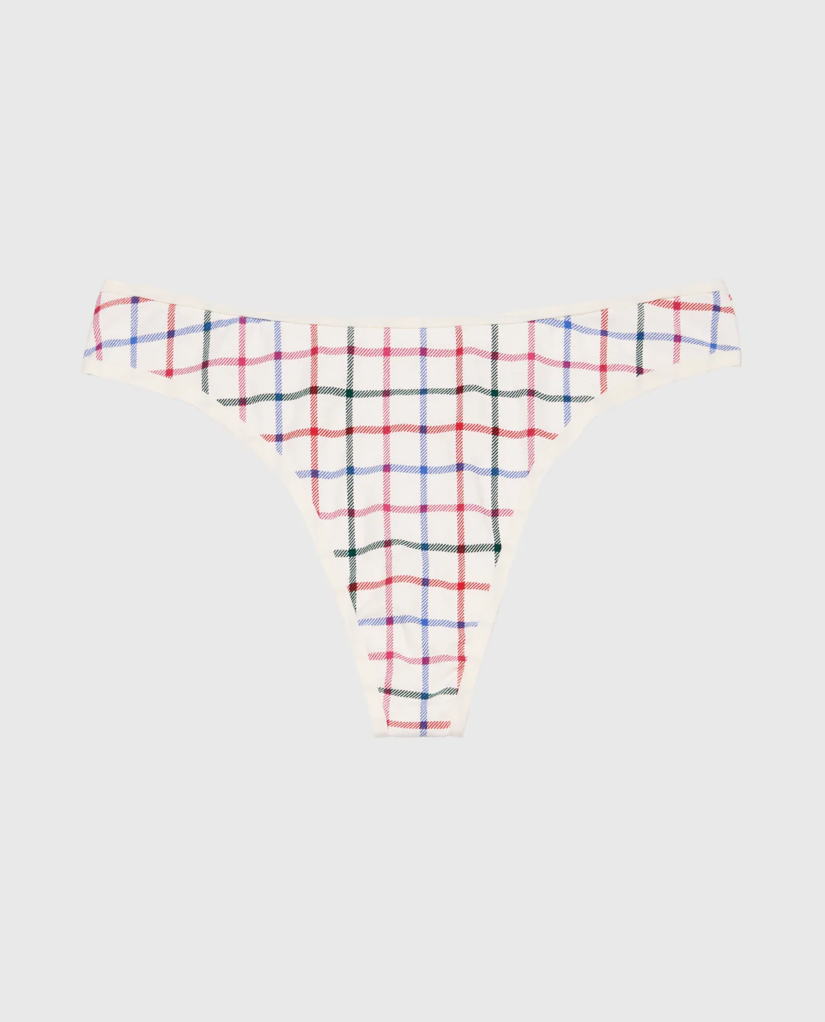 Cotton Thong Panty in Jingle Plaid - Image 4
