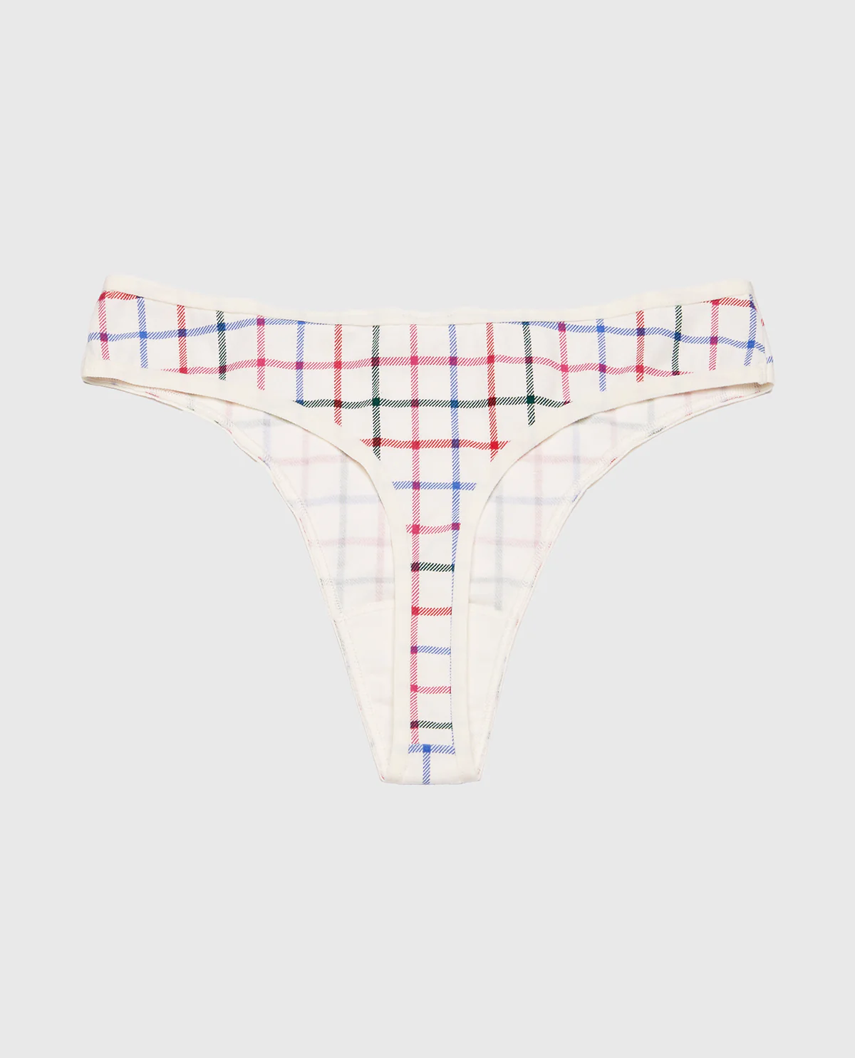 Cotton Thong Panty in Jingle Plaid - Image 5