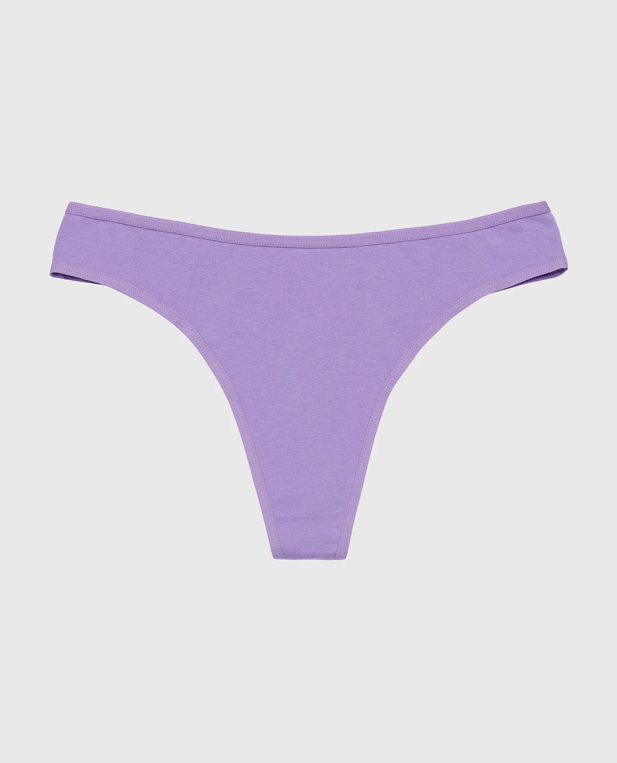 Cotton Thong Panty in Paisley Purple - Image 4