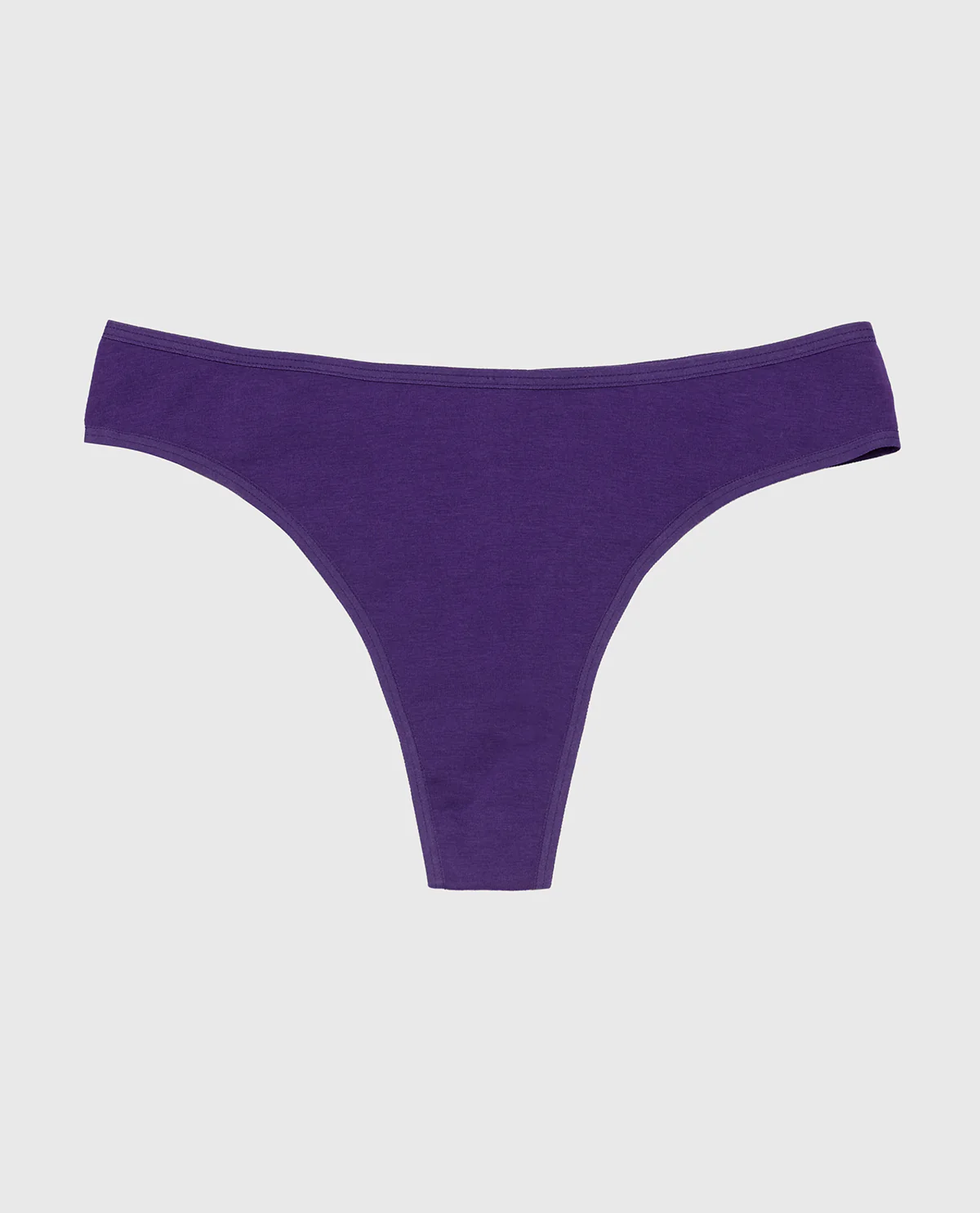 Cotton Thong Panty in Petunia Purple - Image 4