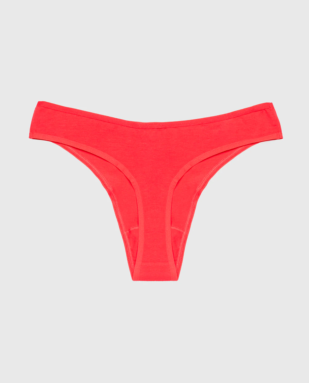Cotton Thong Panty in Tart Berry - Image 5
