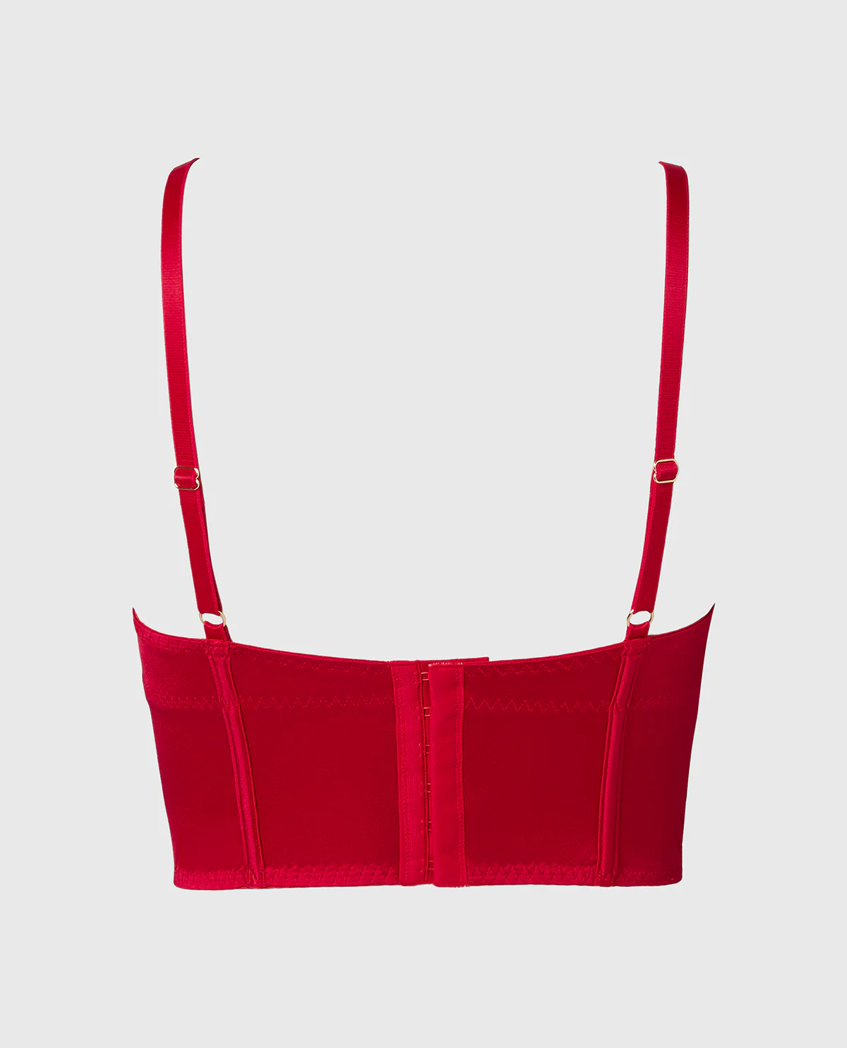 Demi Cup Bustier Bra Top in Crimson - Image 5