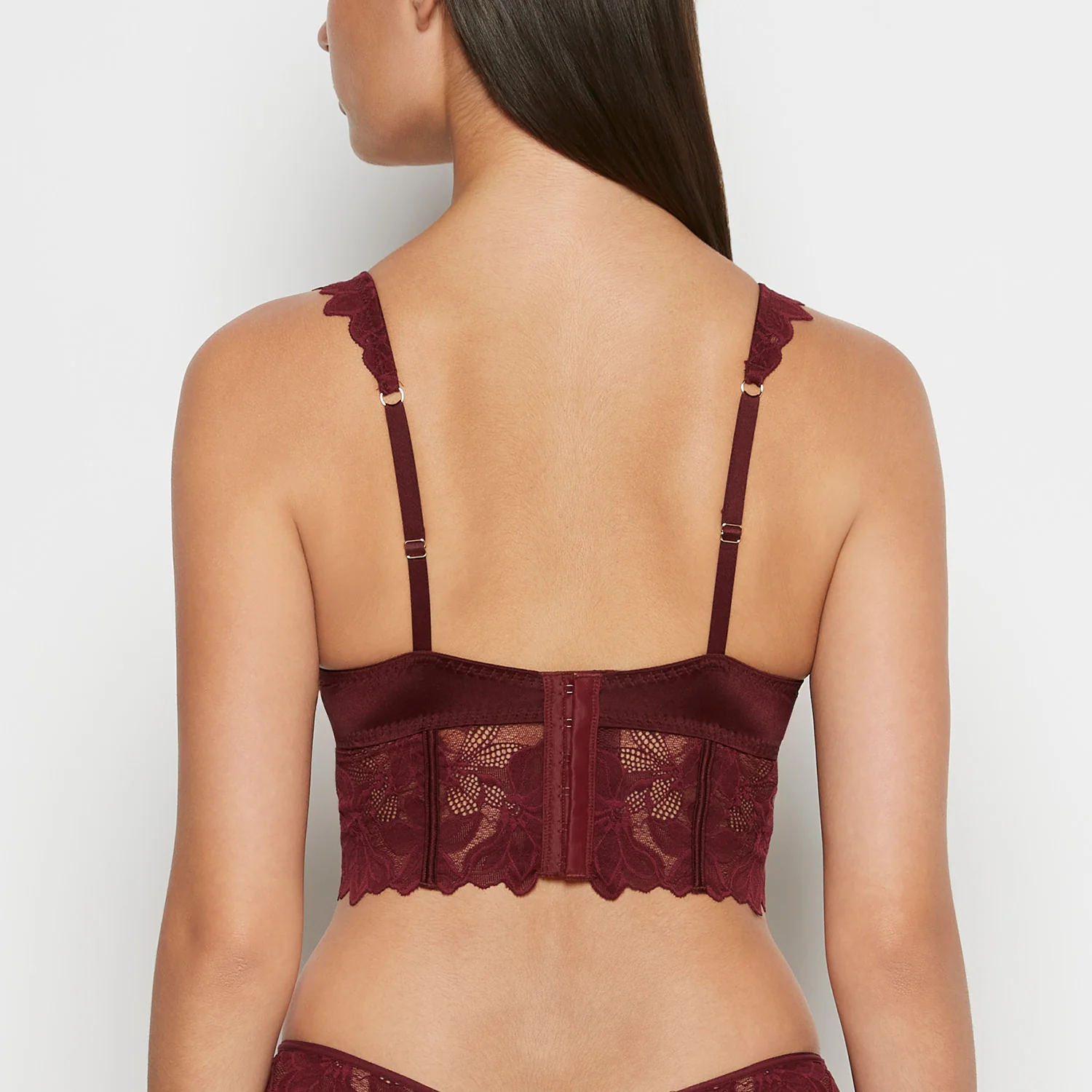 Demi Cup Bustier in Russian Ruby - Image 3
