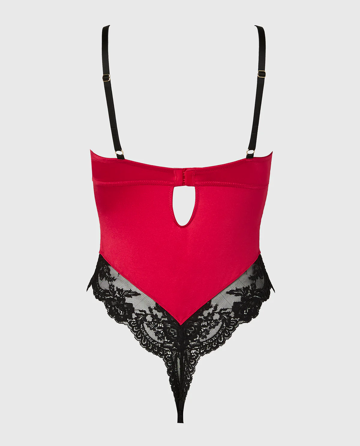 Demi Opulent Lace Bodysuit in Crimson - Image 5