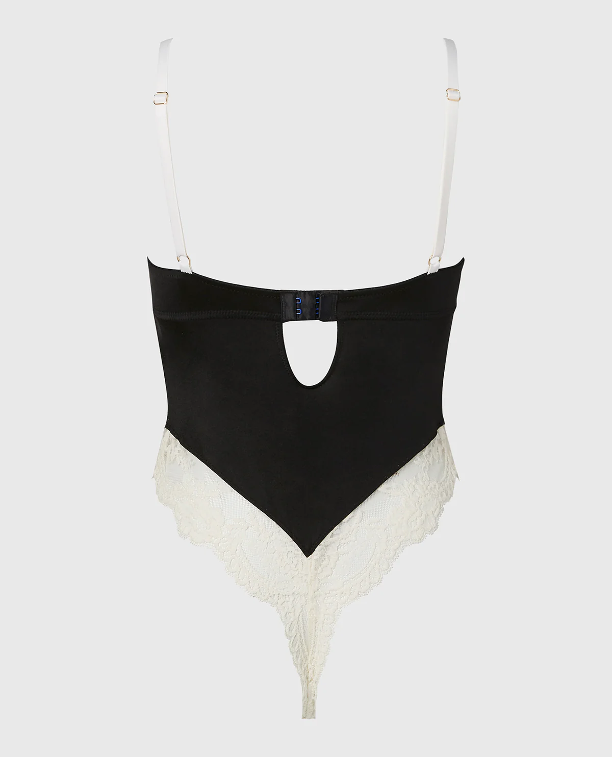 Demi Opulent Lace Bodysuit in Tuxedo Black - Image 5