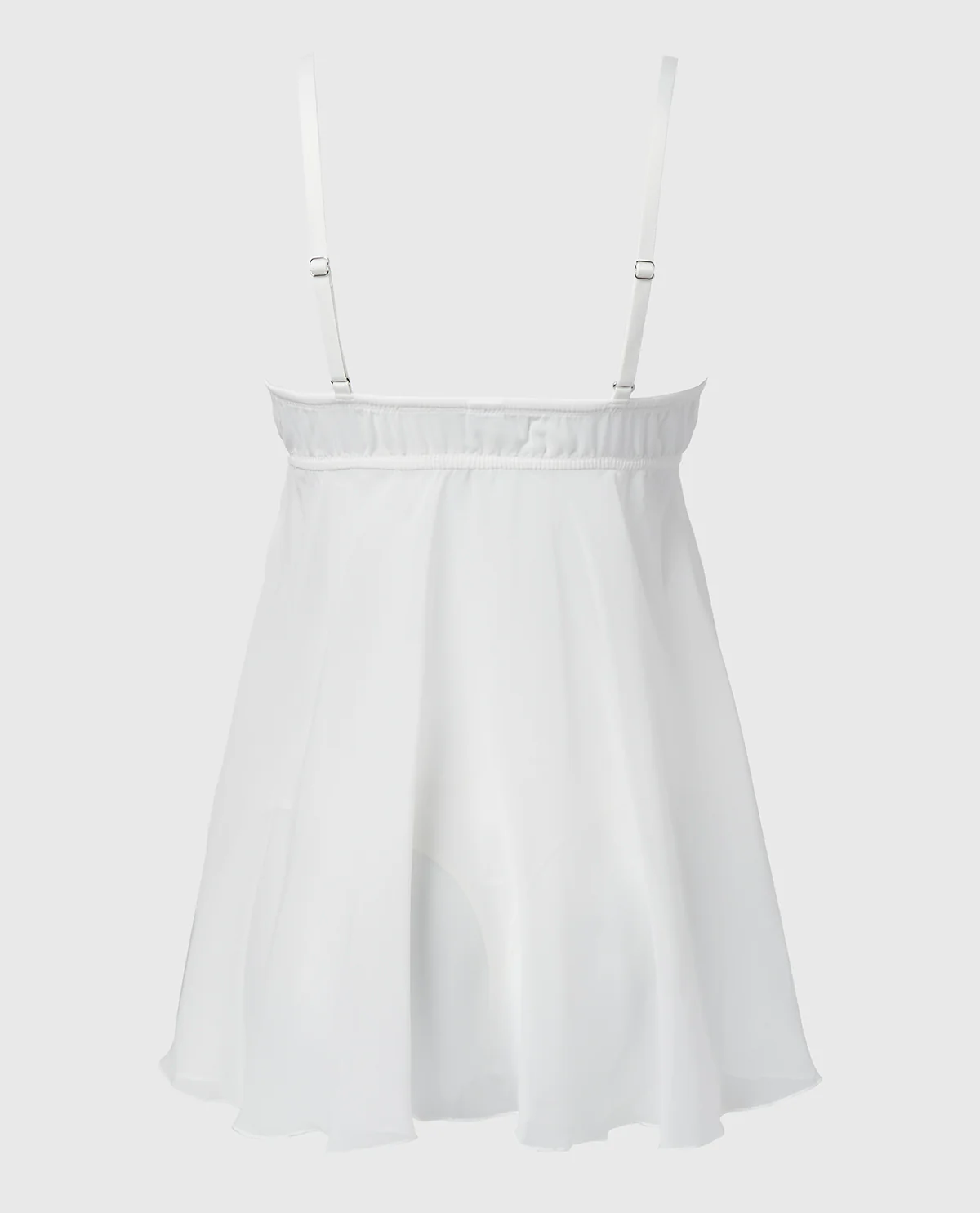 Designer Collection Lightly Lined Demi Babydoll With Breezy Embroidery In Ivory - Image 5