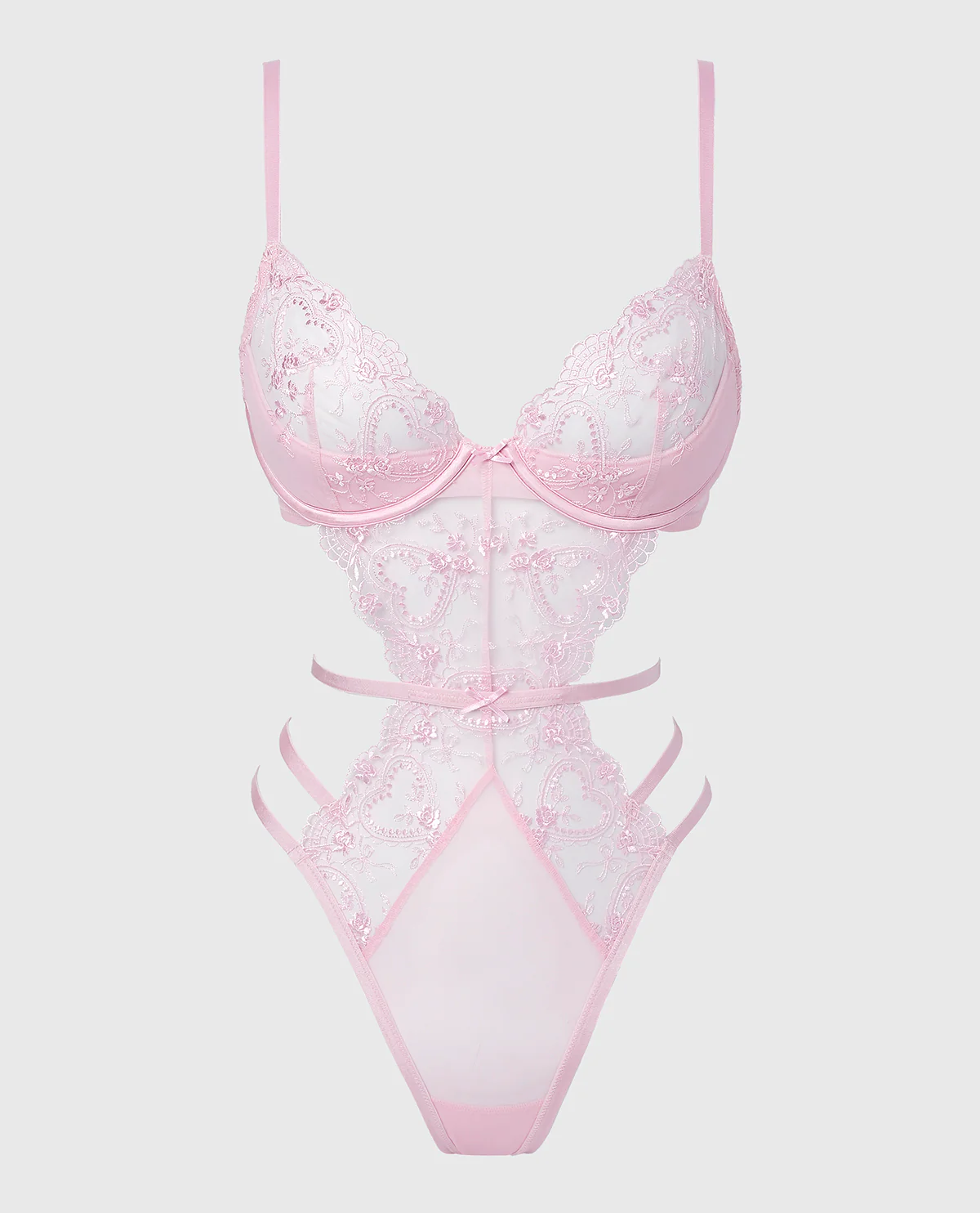 Designer Collection Unlined Demi Teddy With Be Mine Embroidery in Sweet Dream - Image 4