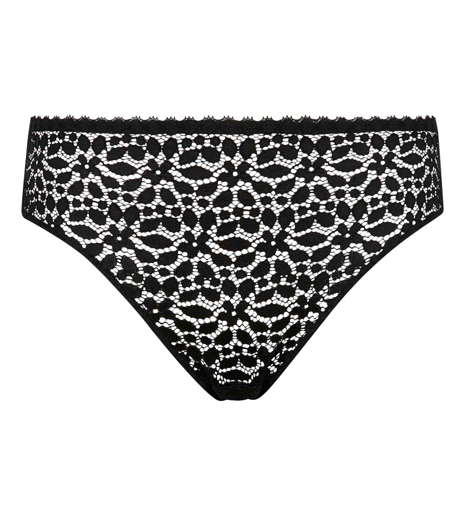 DIM Daily Dentelle Lace Brief in Tuxedo Black - Image 3
