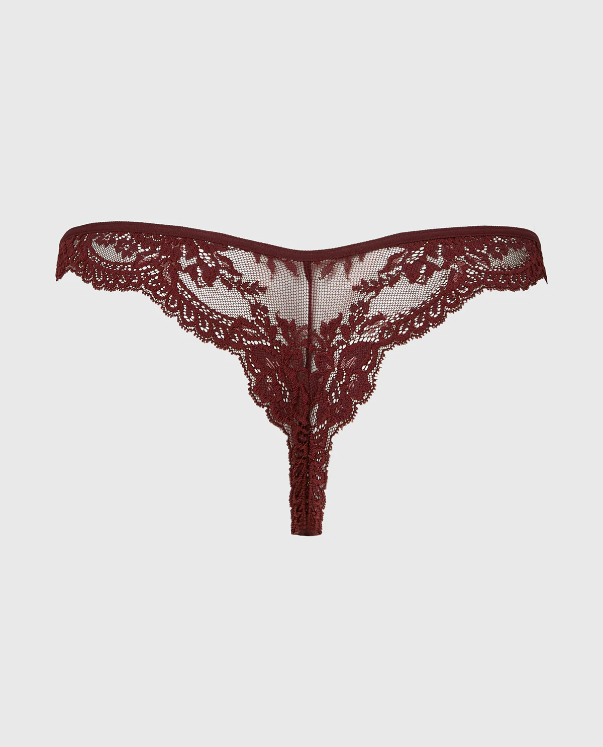 Diva Cheeky Thong Lace Panty in Bitter Chocolate - Image 5