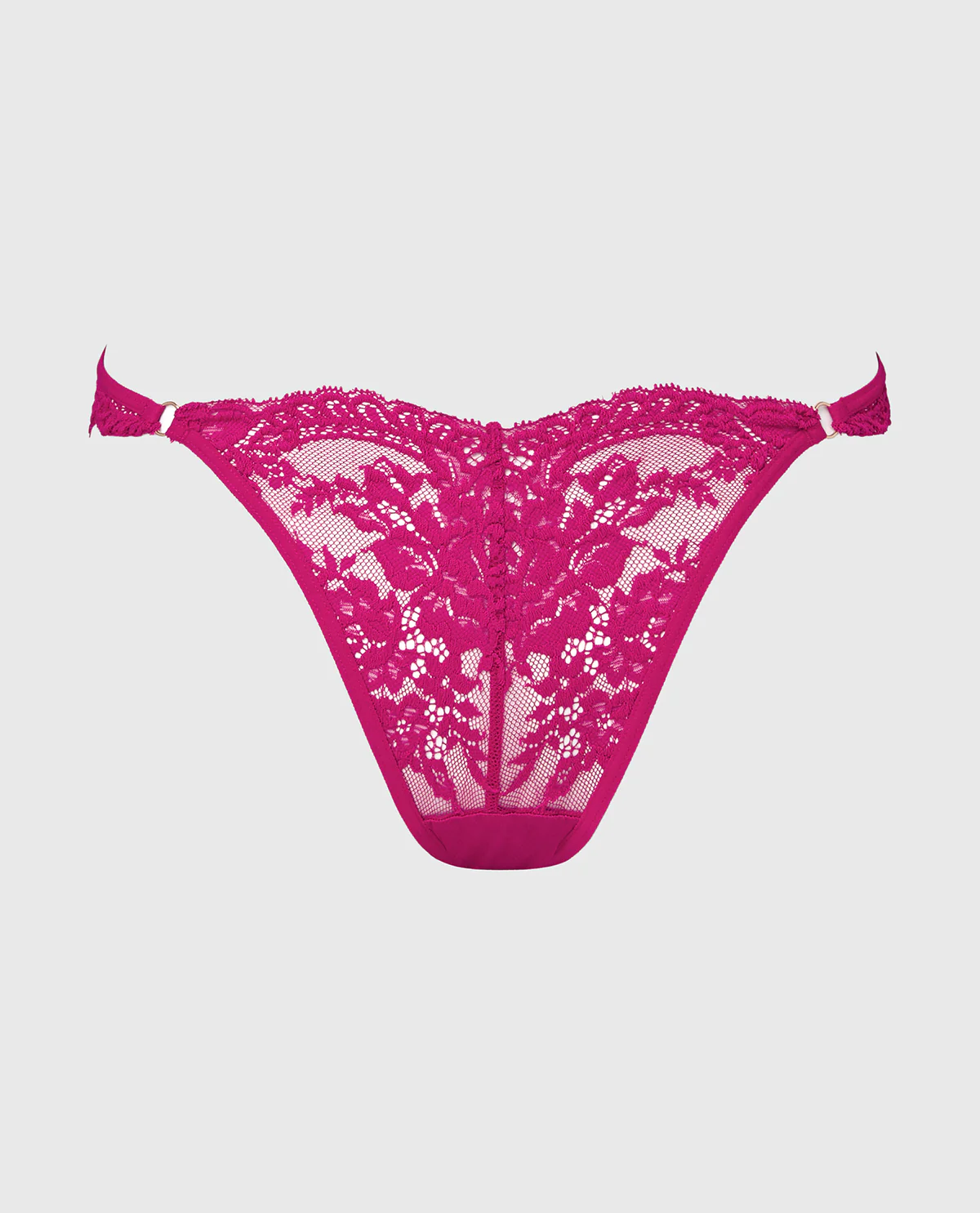 Diva Cheeky Thong Lace Panty in Fuchsia Red - Image 5