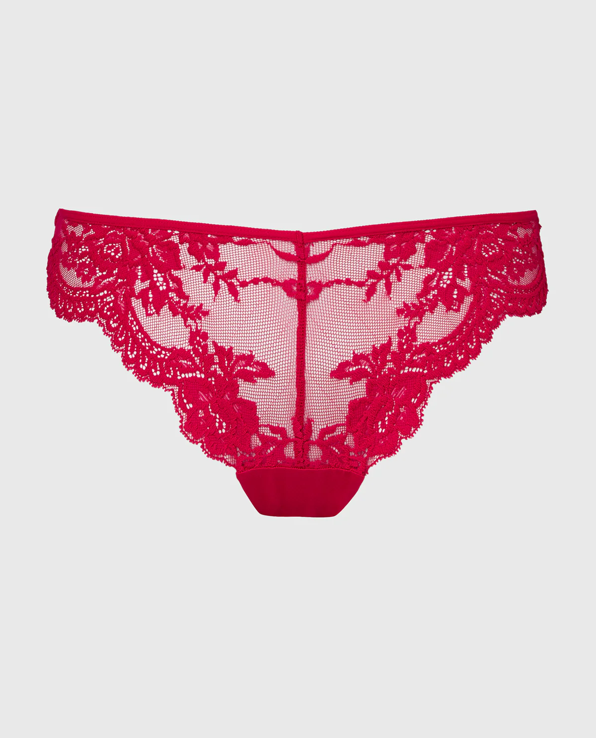 Diva Cheeky V-Waist Lace Panty in Crimson - Image 4