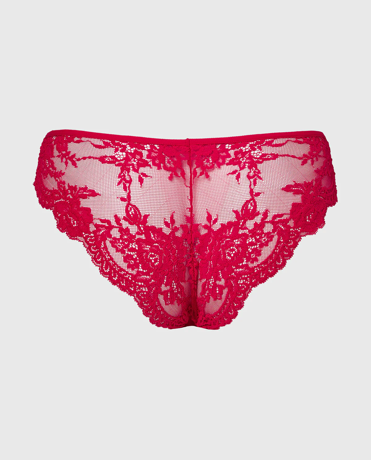 Diva Cheeky V-Waist Lace Panty in Crimson - Image 5