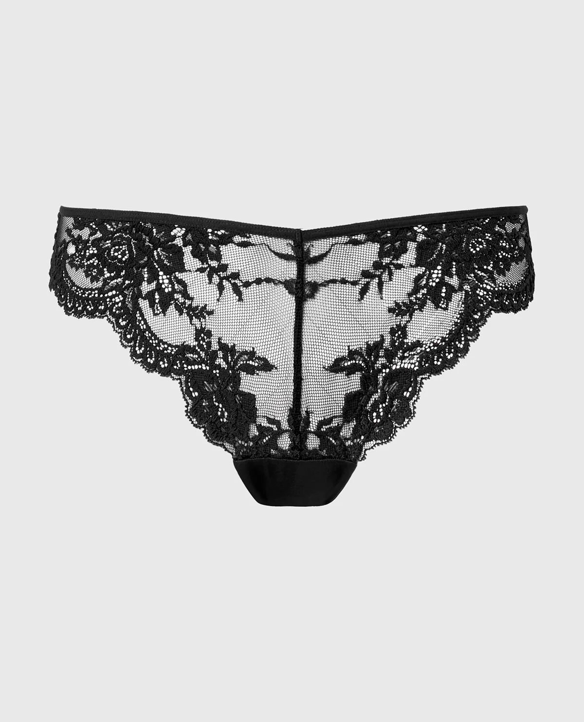 Diva Cheeky V-Waist Lace Panty in Tuxedo Black - Image 4