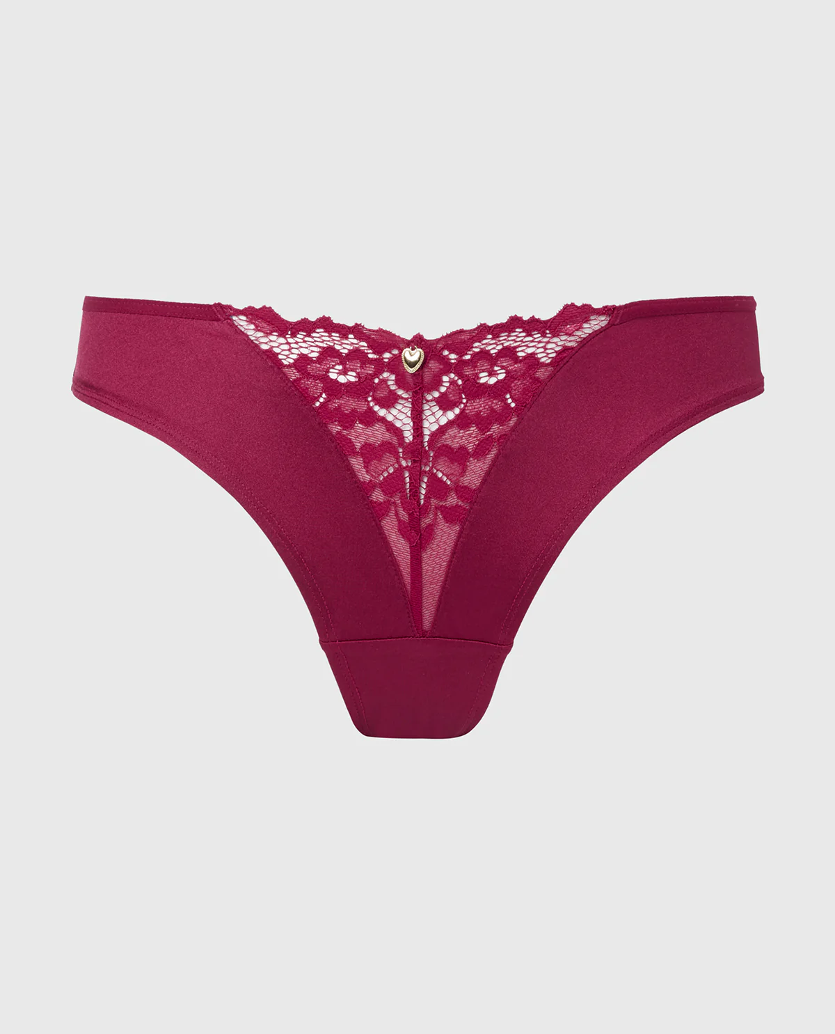 Diva Mini Cheeky Panty with Romantic Lace in Plum Rose - Image 4