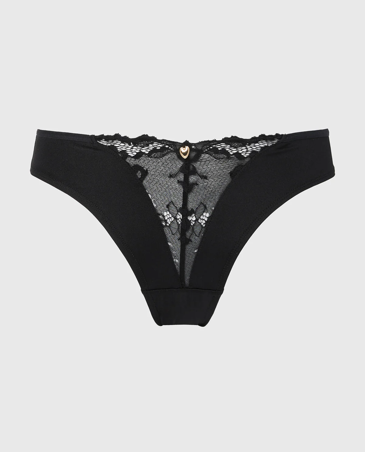Diva Mini Cheeky Panty with Romantic Lace in Tuxedo Black - Image 4