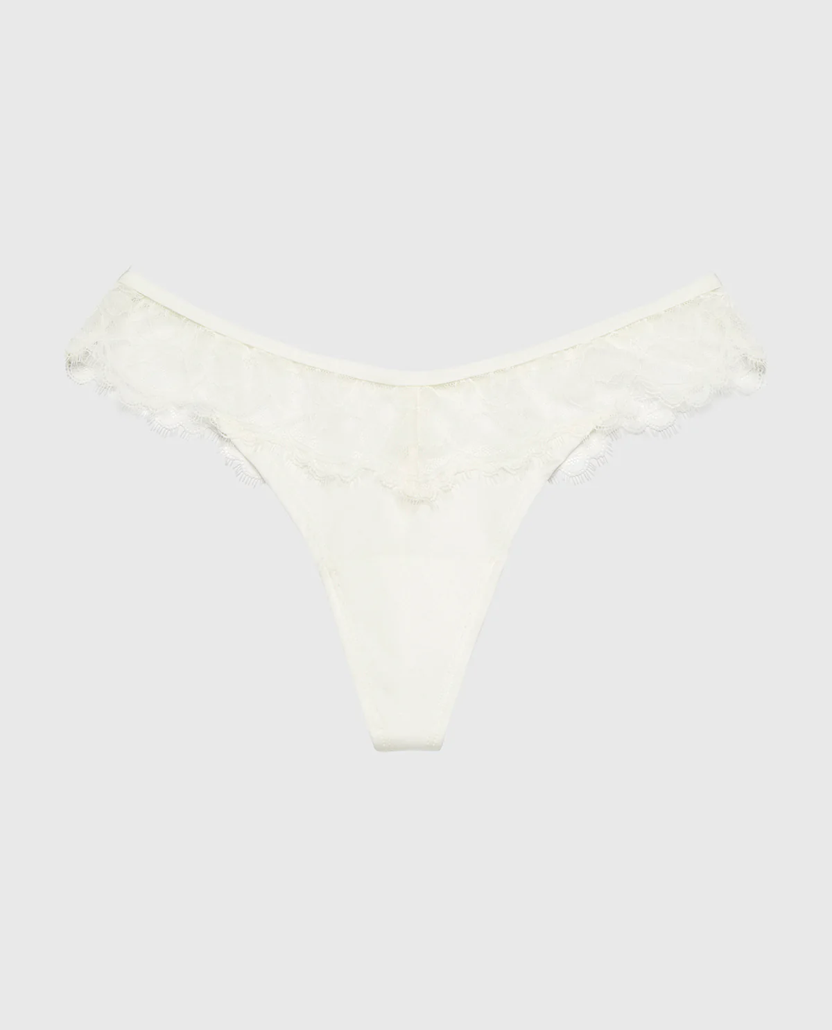 Diva Thong Panty With Afterglow Lace in Ivory - Image 4