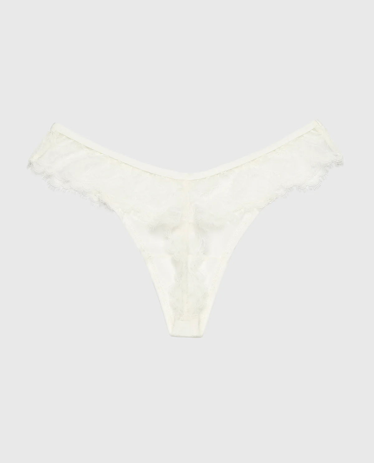 Diva Thong Panty With Afterglow Lace in Ivory - Image 5
