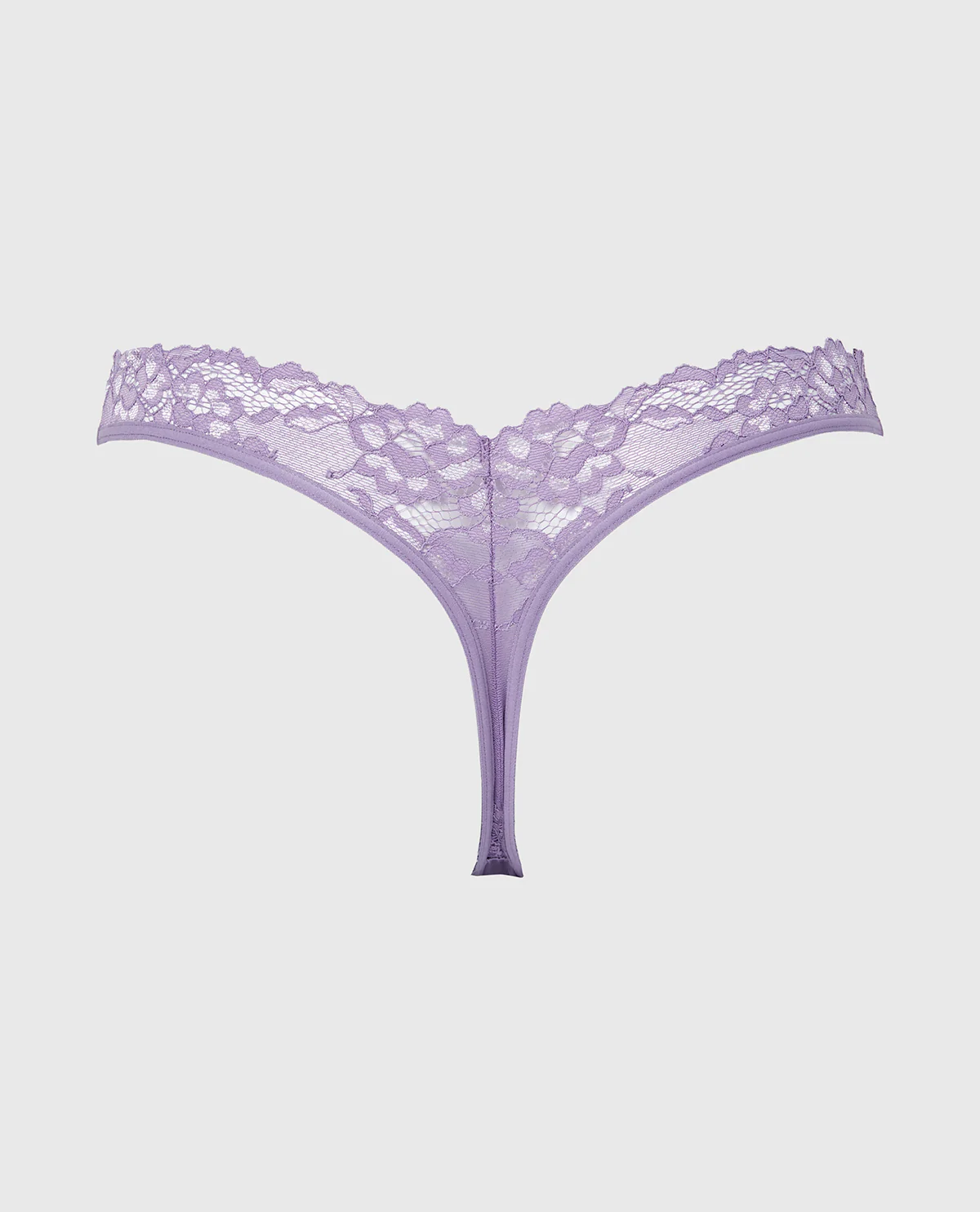 Diva Thong Panty with Romantic Lace in Purple Haze - Image 5