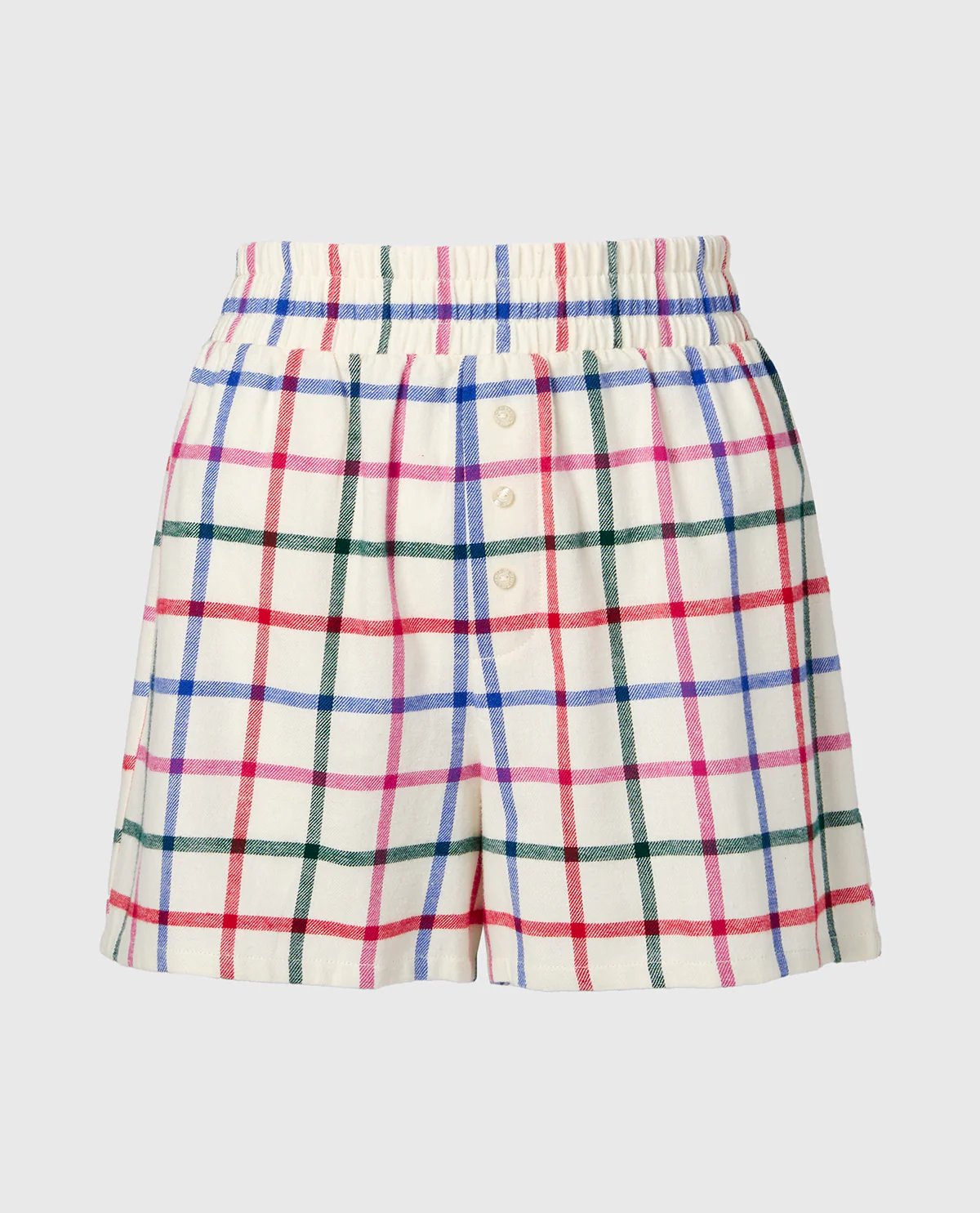 Flannel Boxer Short in Large Jingle Plaid - Image 4