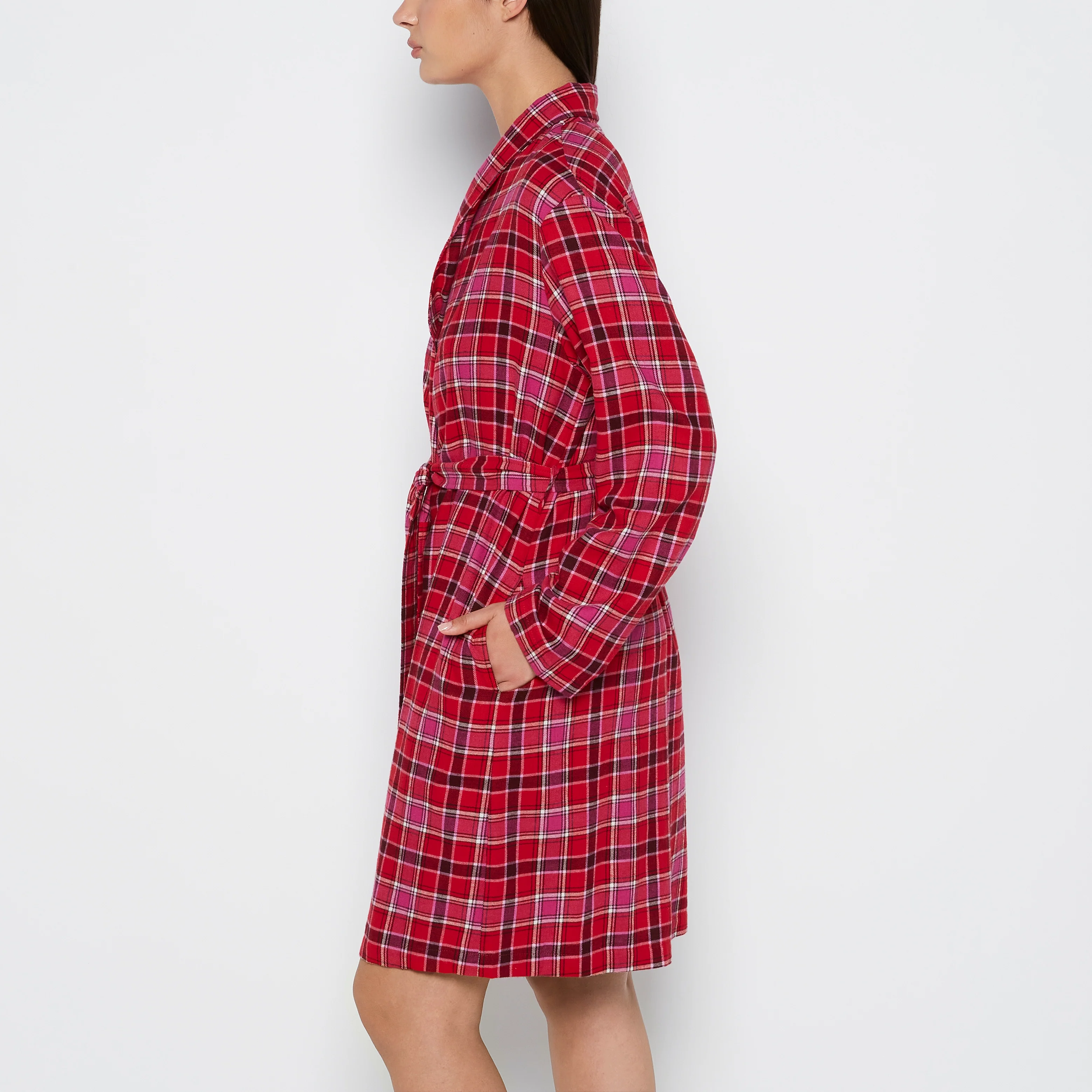 Flannel Robe in Montreal Plaid - Image 2