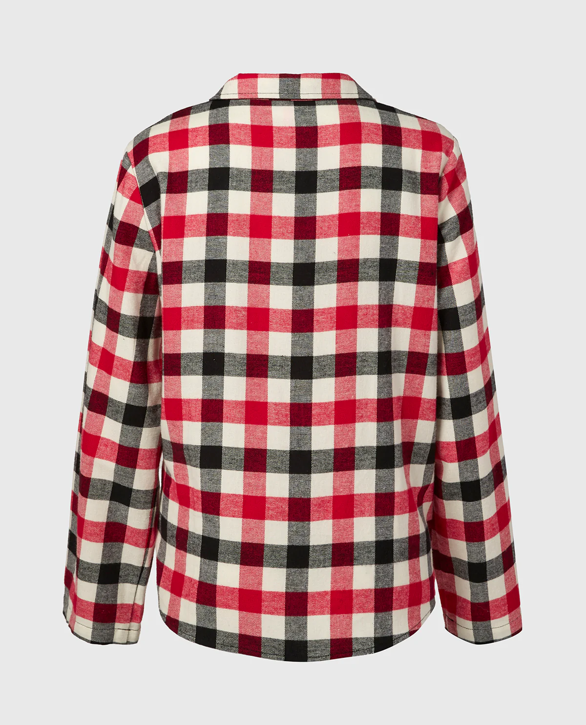 Flannel Sleep Shirt in Winter Gingham - Image 5