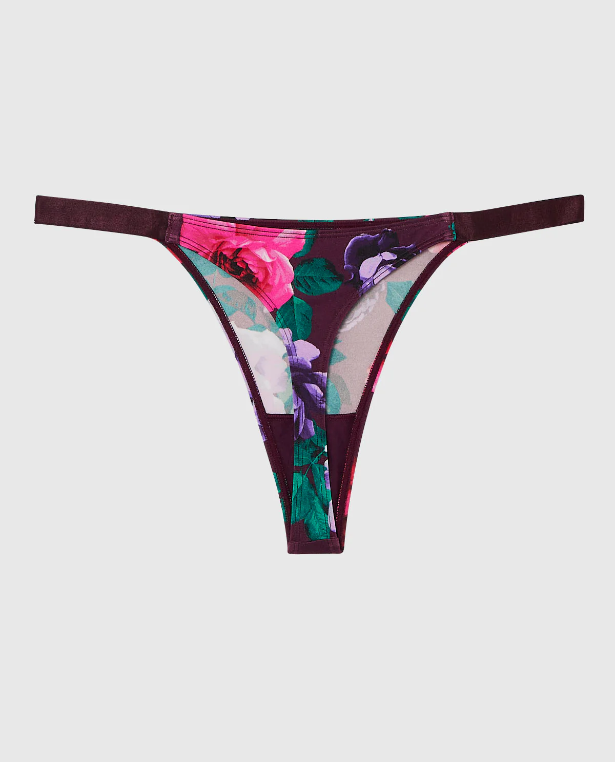 Floral High Leg Thong Panty - Image 2