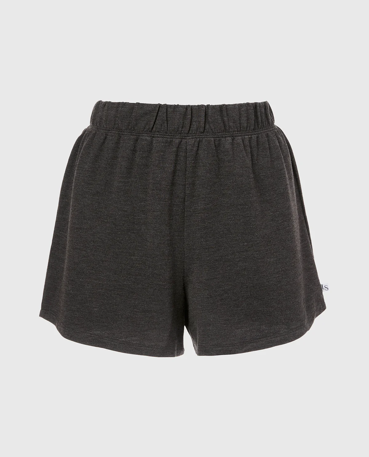 French Terry Sleep Short in Charcoal Heather - Image 3