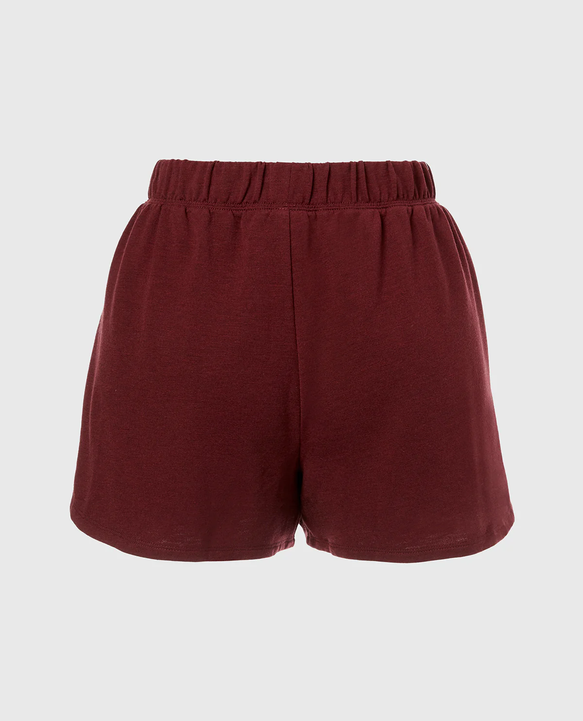 French Terry Sleep Short in Russian Ruby Heather - Image 4