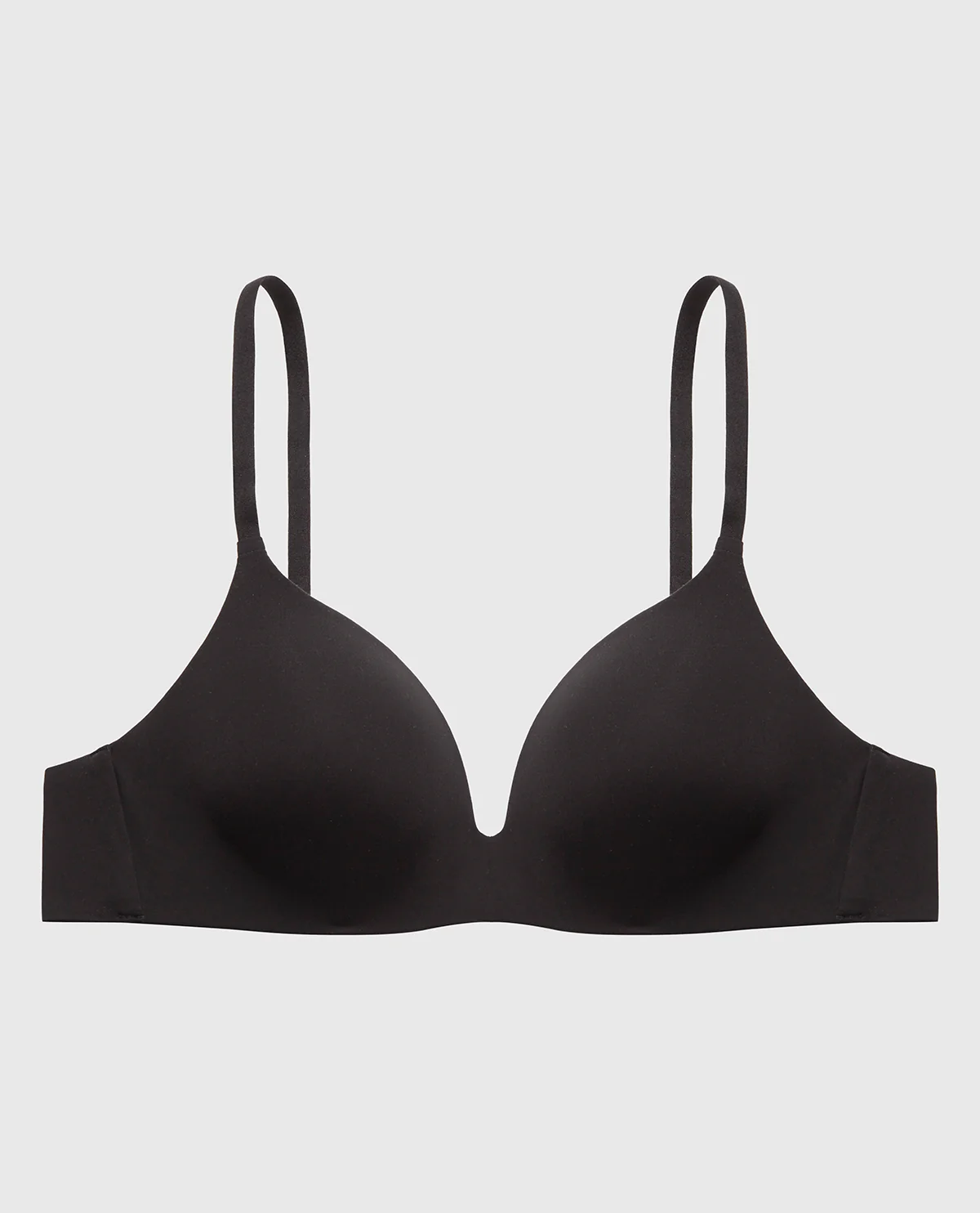 Full Coverage Wireless Push Up Bra in Tuxedo Black - Image 5
